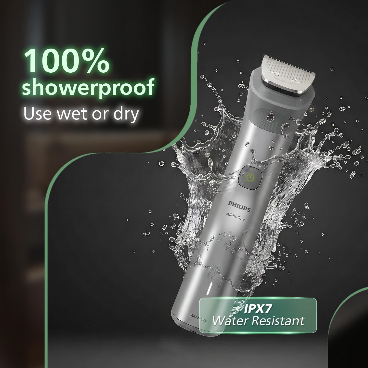Philips MG5932 Men's Trimmer* | Effortless styling | BeardSense Technology | All-in-One Grooming Kit- Face, Head, Body | 120min runtime | IPX7 Waterproof Philips