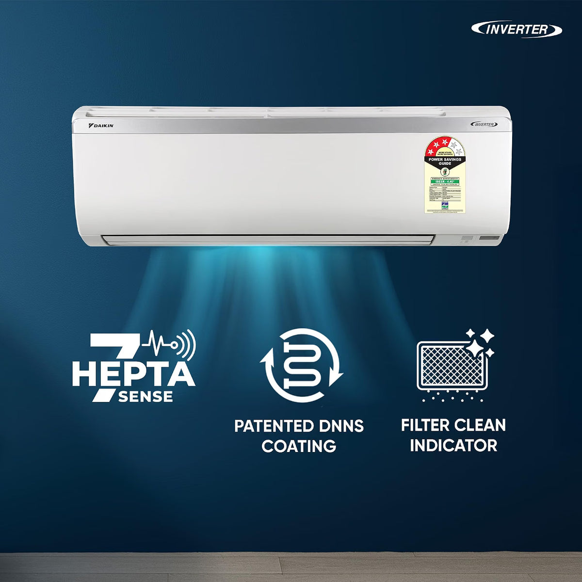 Daikin GTKL50XV16 1.5 Ton 3 Star Inverter Split AC | Copper Condenser | PM2.5 Filter | Dew Clean Technology | R32 Refrigerant ONLINE MAHAJAN ELECTRONICS