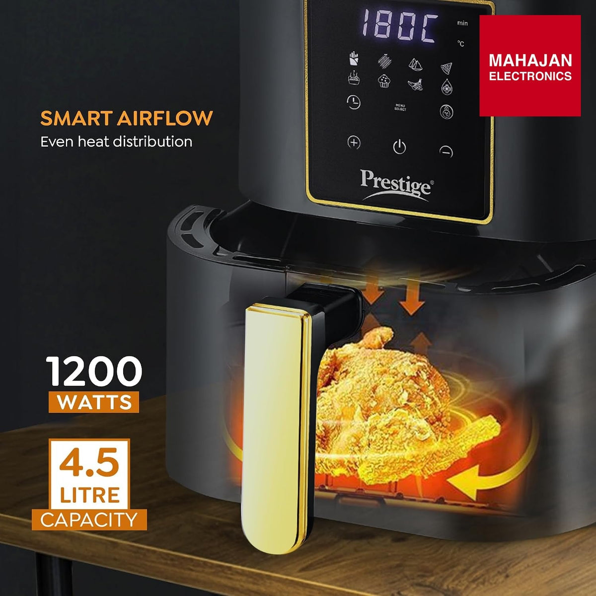 Prestige Nutrifry 4.5 L Digital Air Fryer – Mahajan Electronics Online.