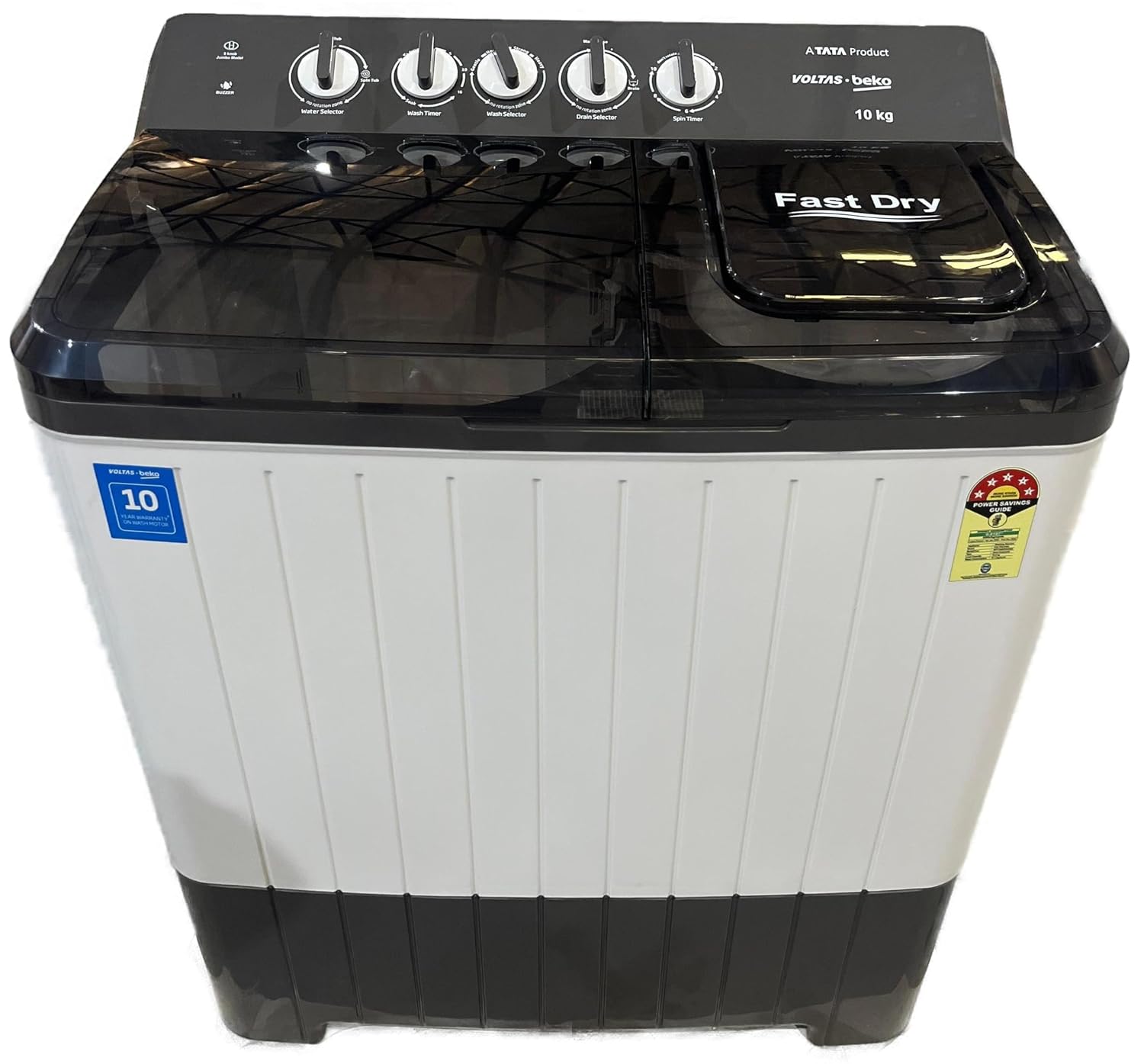 Voltas Beko WTT100UPA/GRSSWH5PTDA 10 kg Semi Automatic Top Load Washing Machine mahajan electronics onilne