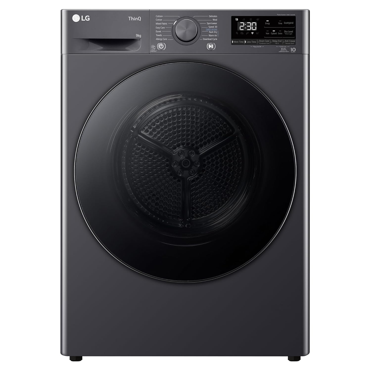 LG DHV09SAM 9 Kg, Wi-Fi, Dual Inverter Heat Pump, Eco-Hybrid Technology Fully Automatic Front Load Dryer Mahajan Electronics Online