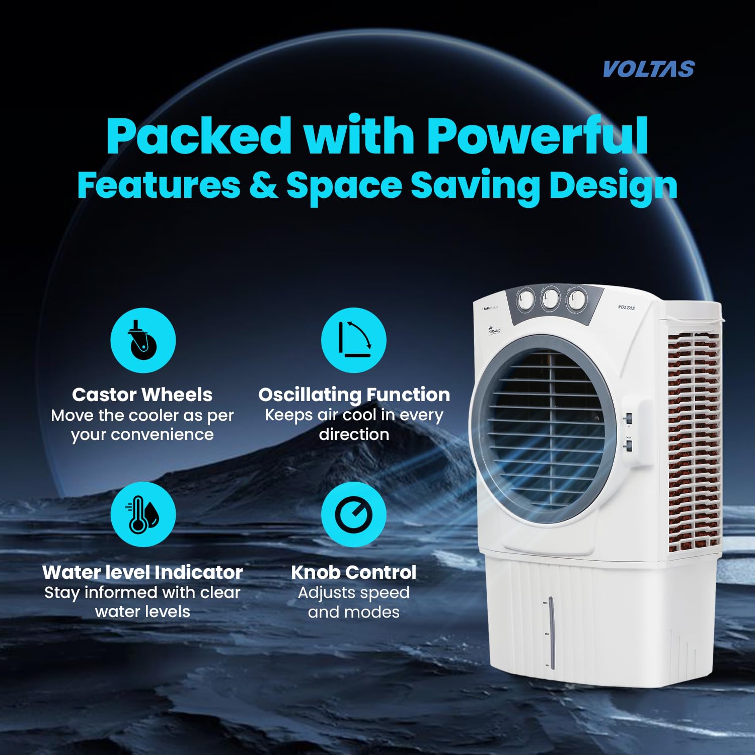 Voltas Grand 52 Desert Cooler - 52L, Off-White mahajan electronics onilne