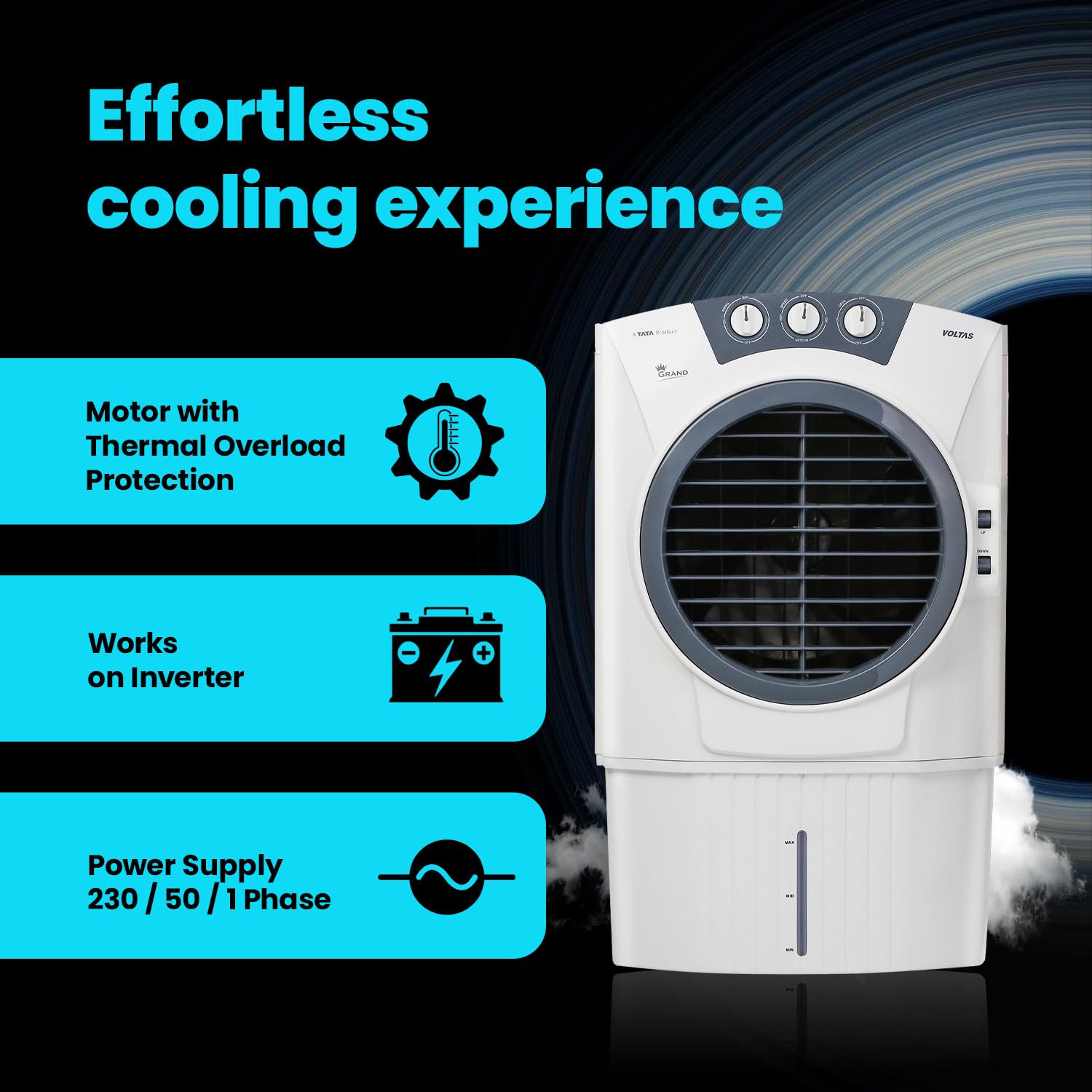 Voltas Grand 52 Desert Cooler - 52L, Off-White mahajan electronics onilne