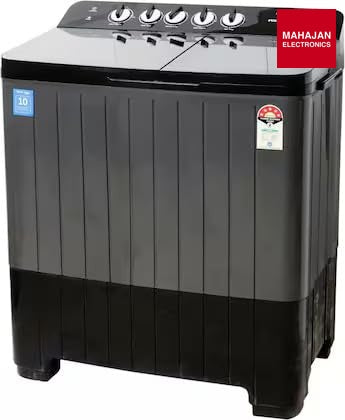 Voltas Beko WTT120UPA/BKSSDG5GTDA 12 Kg 5 Star Semi-Automatic Top Load Washing Machine | Double Waterfall, 1350 RPM, Black – Mahajan Electronics image 2
