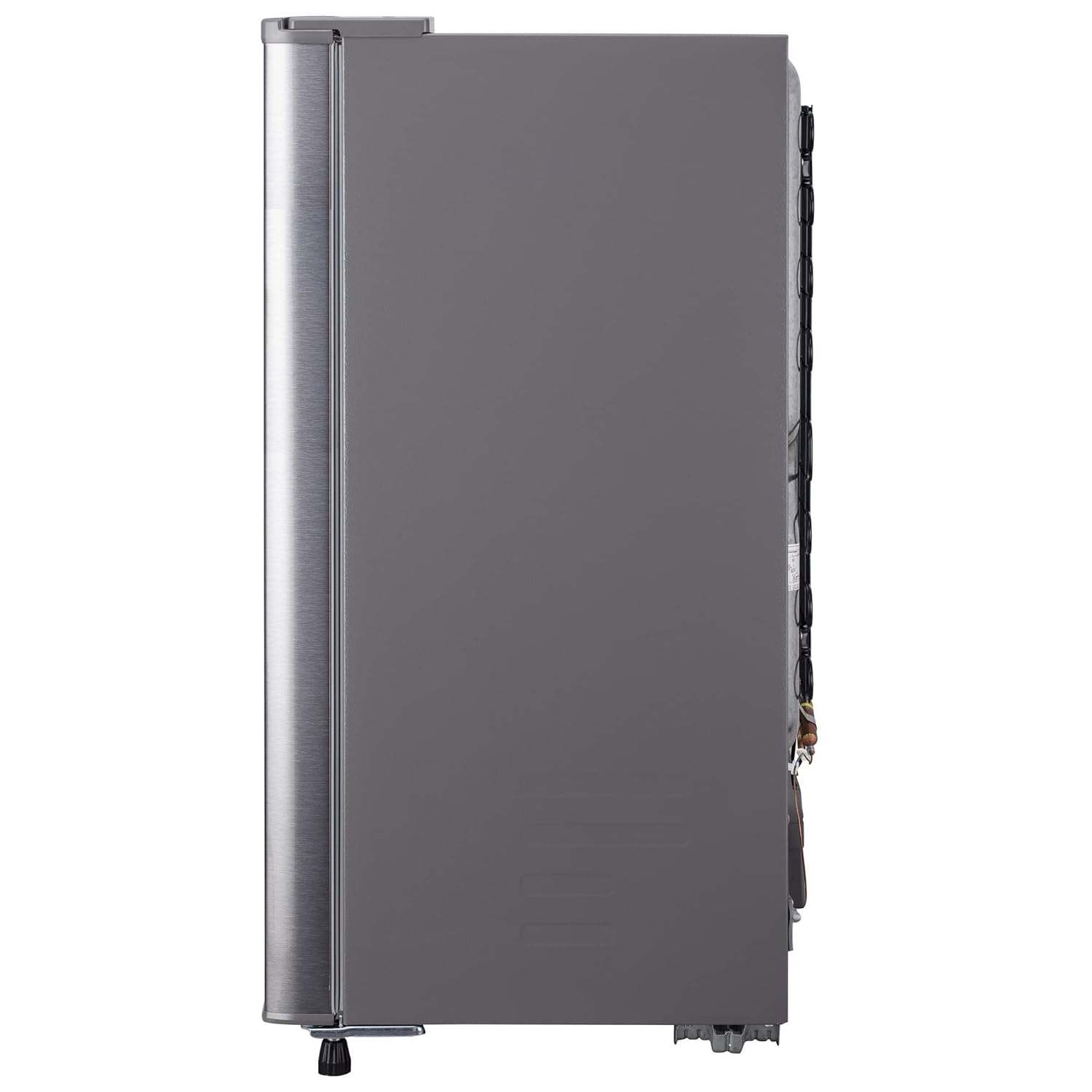 LG GL-B199ODSB 185 L Direct Cool Single Door Refrigerator | 2 Star Rating | Toughened Glass Shelves | Anti-Bacterial Gasket | Stabilizer Free Dazzle Steel