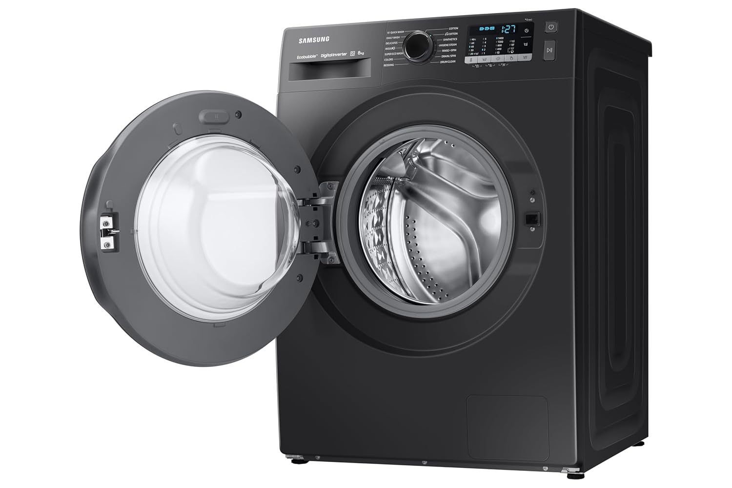 Samsung WW80TA046AB1TL 8 kg, Hygiene Steam with Inbuilt Heater, Digital Inverter, Fully-Automatic Front Load Washing Machine ( Black) Mahajan Electronics Online