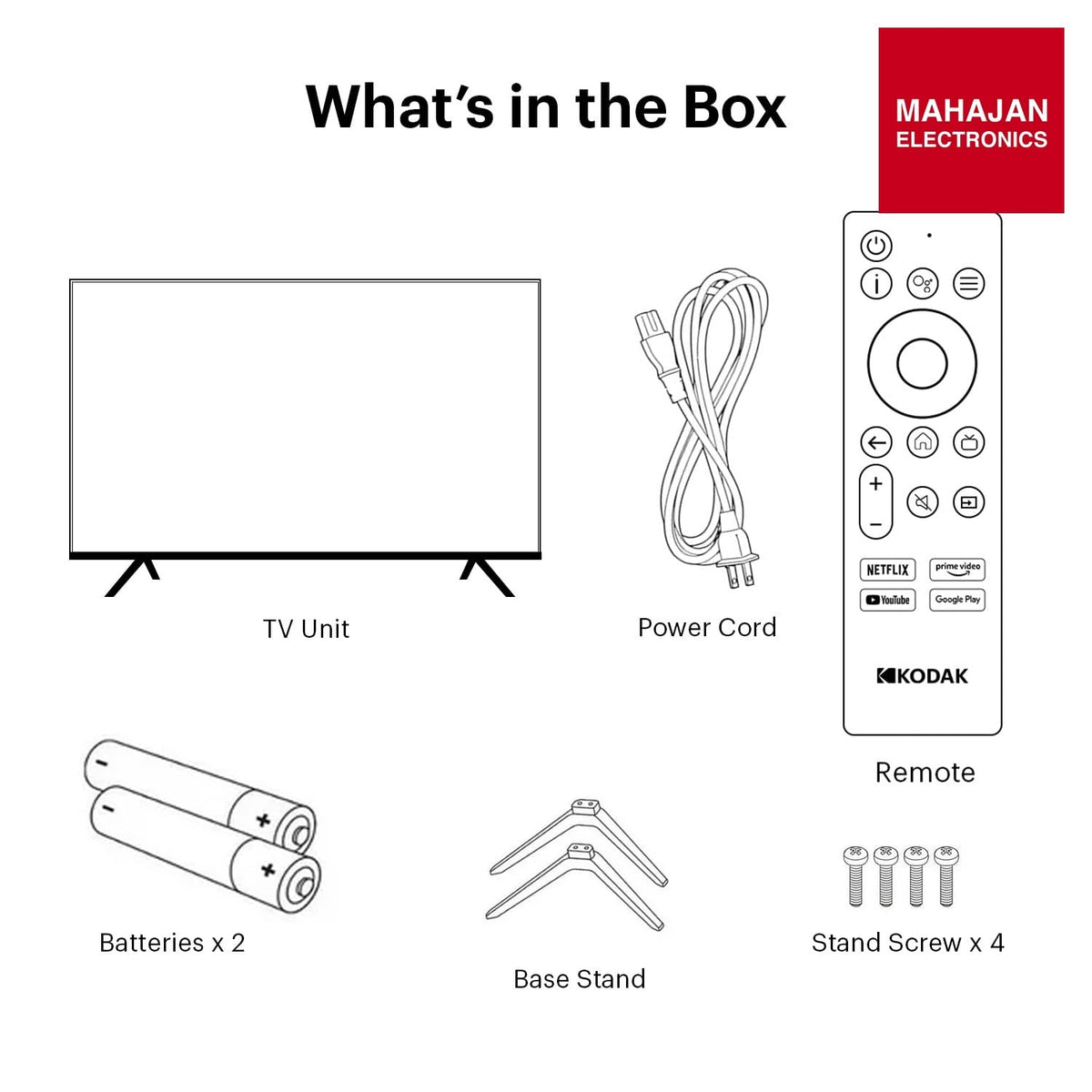 KODAK 55MT5022 139 cm (55 inch) QLED Ultra HD (4K) Smart Google TV HDR 10+ & 40W Sound Output – Mahajan Electronics Online.