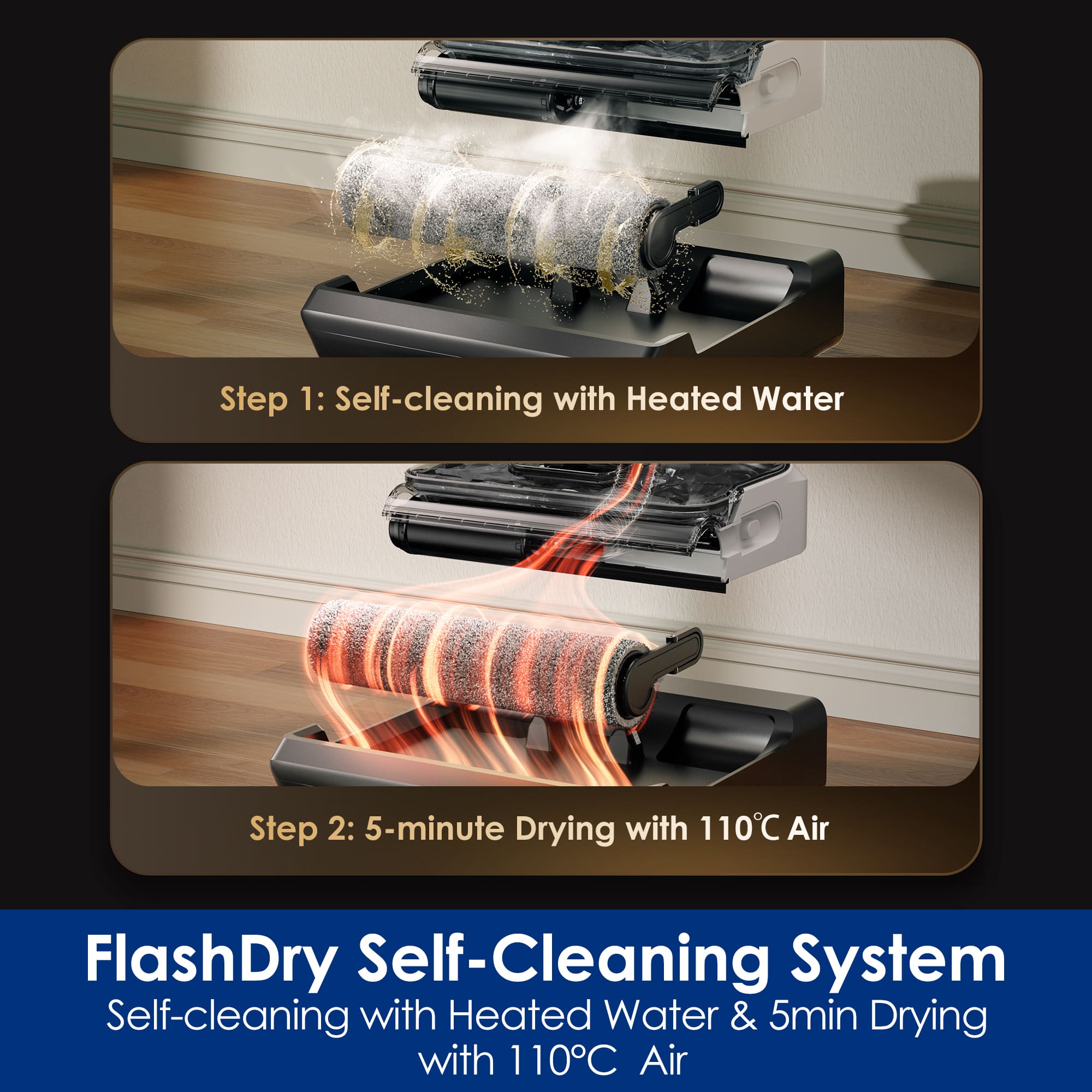 Tineco Floor One Switch S6 Power Kit Cordless Wet & Dry Vacuum Cleaner, 5-in-1 Smart Multi-Function Mop, 180° Lay-Flat Design, FlashDry Self-Cleaning, Anti-Tangle Roller, Dual-Edge, 2-Year Warranty Tineco