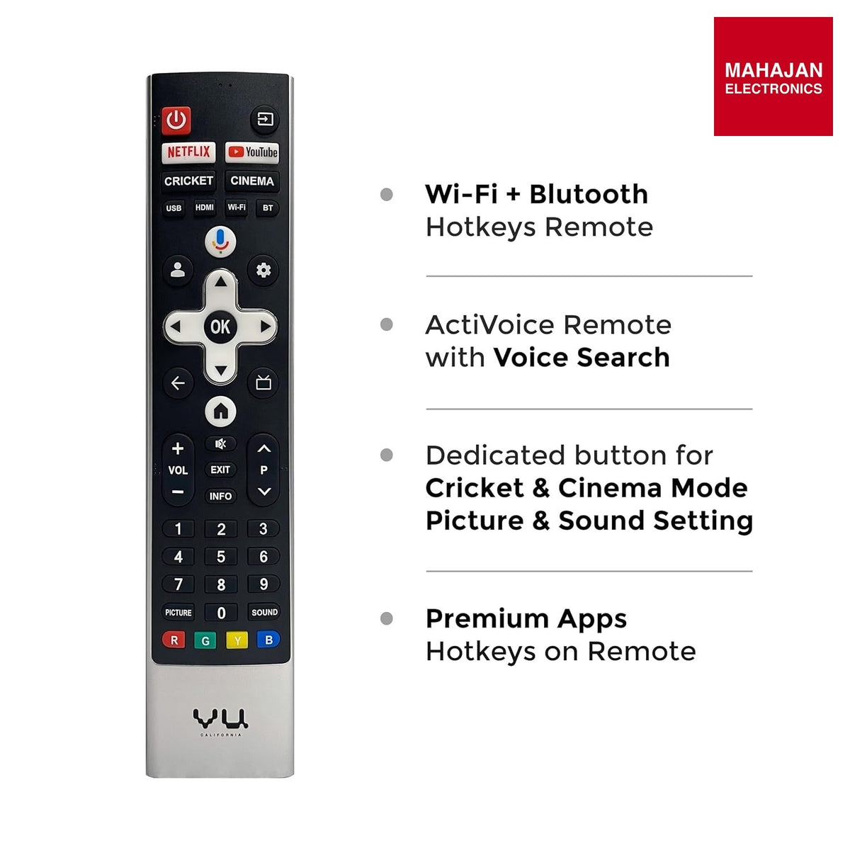 Vu 55 Masterpiece 55 Inch (139 cm) 4K QLED Google TV, Masterpiece Frame Series with 144Hz (Armani Gold) – Mahajan Electronics Online.