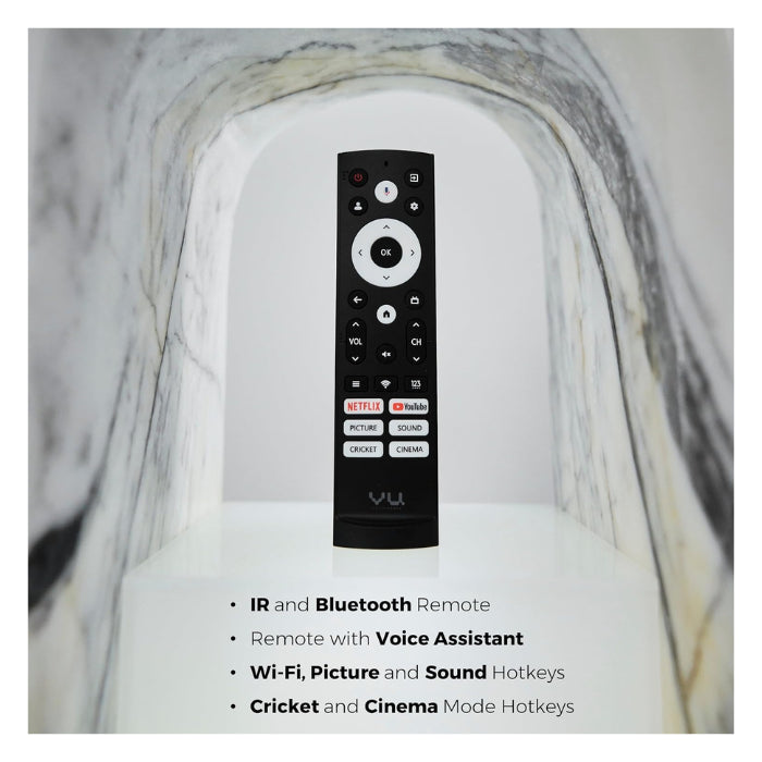 VU 43VIBE-DV 43 Inch 4K QLED Google TV with Dolby Vision, Atmos, 88W Soundbar, HDMI 2.1 & MEMC – Bezel-Less Smart LED TV with 3 Year Warranty Mahajan Electronics Online
