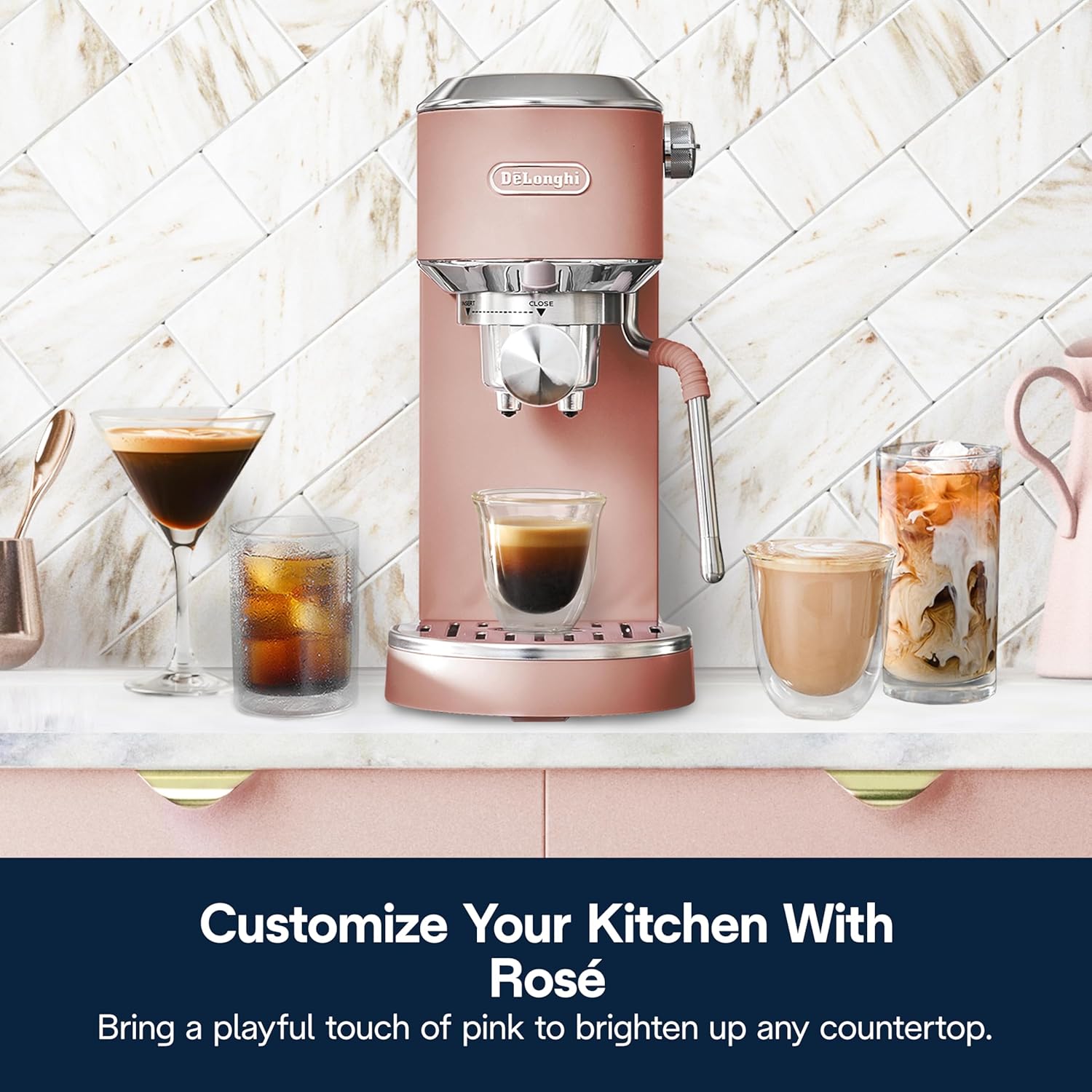 De’Longhi Dedica EC890.PK New Espresso machine – Stainless Steel Espresso Maker with Touch Display & Upgraded milk frother Steam Wand, Espresso, Cold Brew, Iced & Cold Coffee, Cappuccino, Latte & More Mahajan Electronics Online