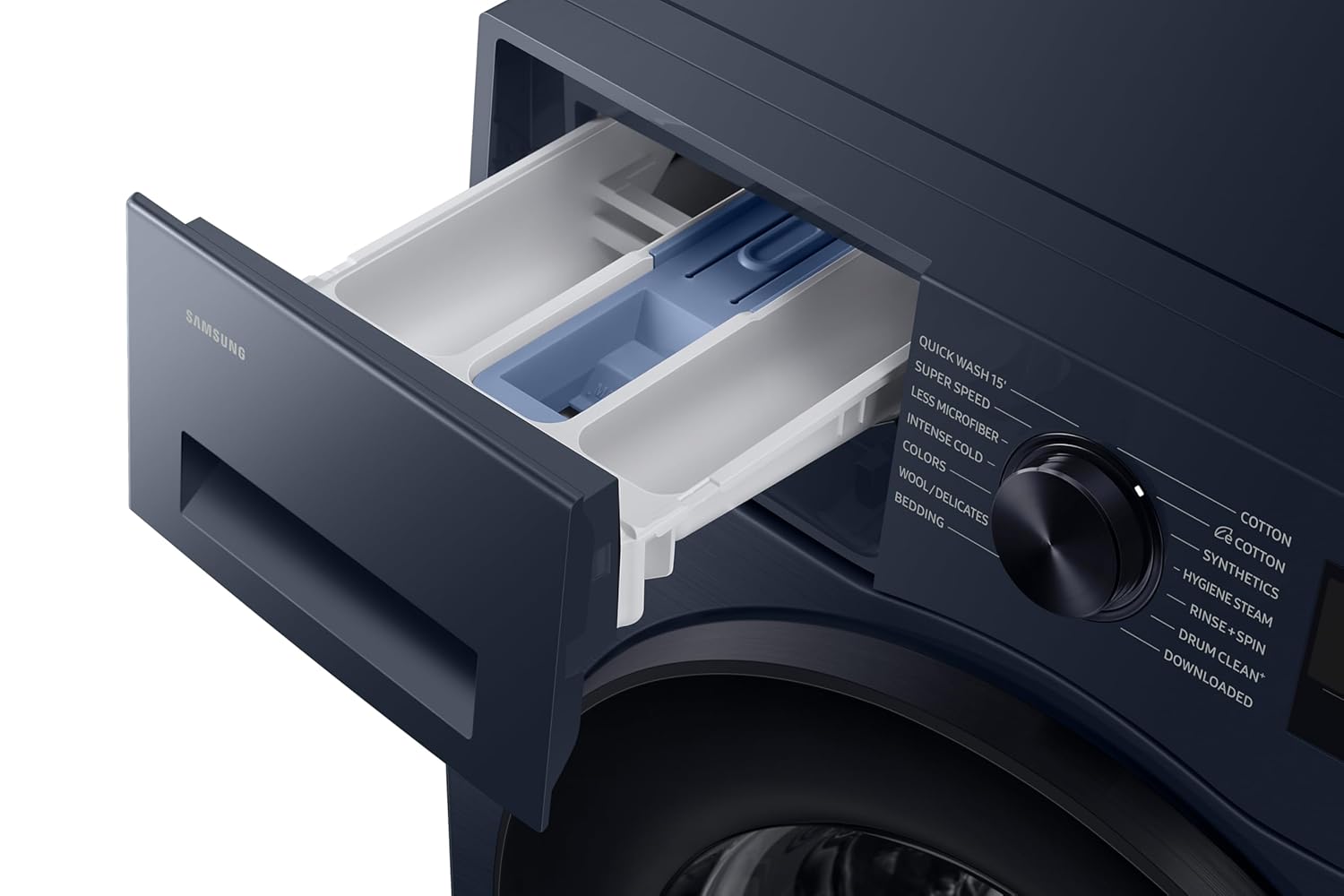 Samsung WW90DG5U24ASTL 9 kg, 5star, Super Speed, Wi-Fi, Hygiene Steam with Inbuilt Heater, Digital Inverter, Fully-Automatic Front Load Washing Machine ( NAVY) Mahajan Electronics Online