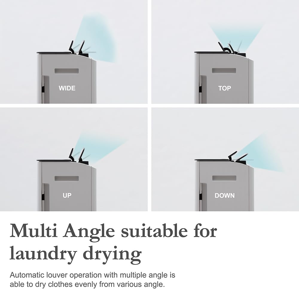 SHARP DW-T30FM-H Charcoal Gray Dehumidifier with Air Purifier I Dual louver, Plasmacluster Tech, VOCs I Absorb Moisture I Clothe Dryer I shoes drying I HEPA+Deo+Pre-Filter I Coanda Air Flow I Area Covers 830 ft² | Mahajan Electronics Online