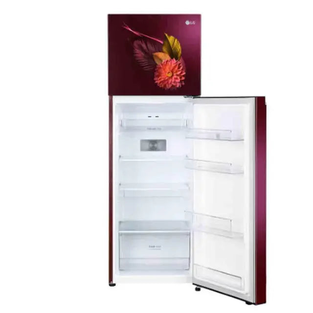 LG GL-S312SRWY 272L, Double Door Refrigerator, Convertible, Smart Inverter Compressor, Red Waterlily Finish, 2 Star Mahajan Electronics online