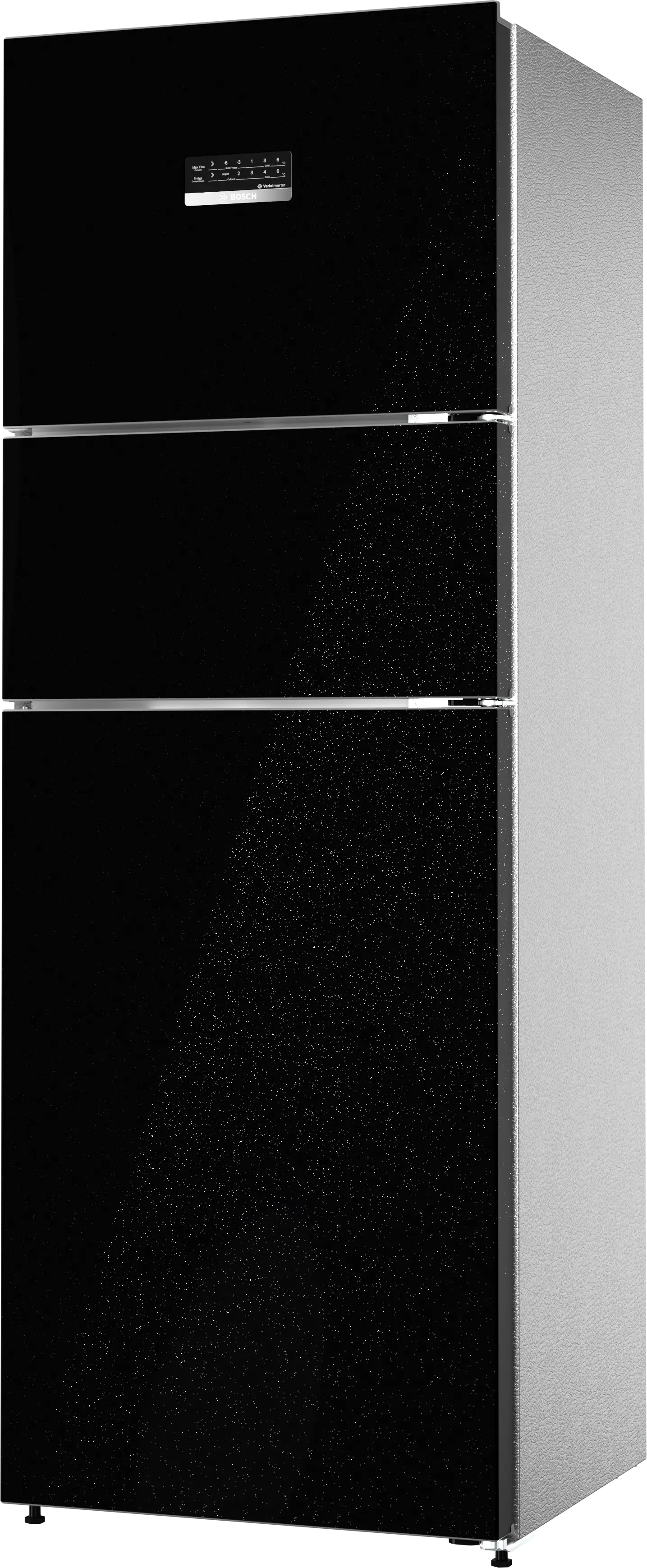 Bosch CMC36K23NI 335L Max Flex,3 Star,8 in 1 Convertible,Vario Inverter,Frost Free Triple Door Refrigerator,Black Pearl Interactive Display|18 Hrs Cooling Retention|Adaptive UI|Vita-Fresh Technology Mahajan Electronics Online