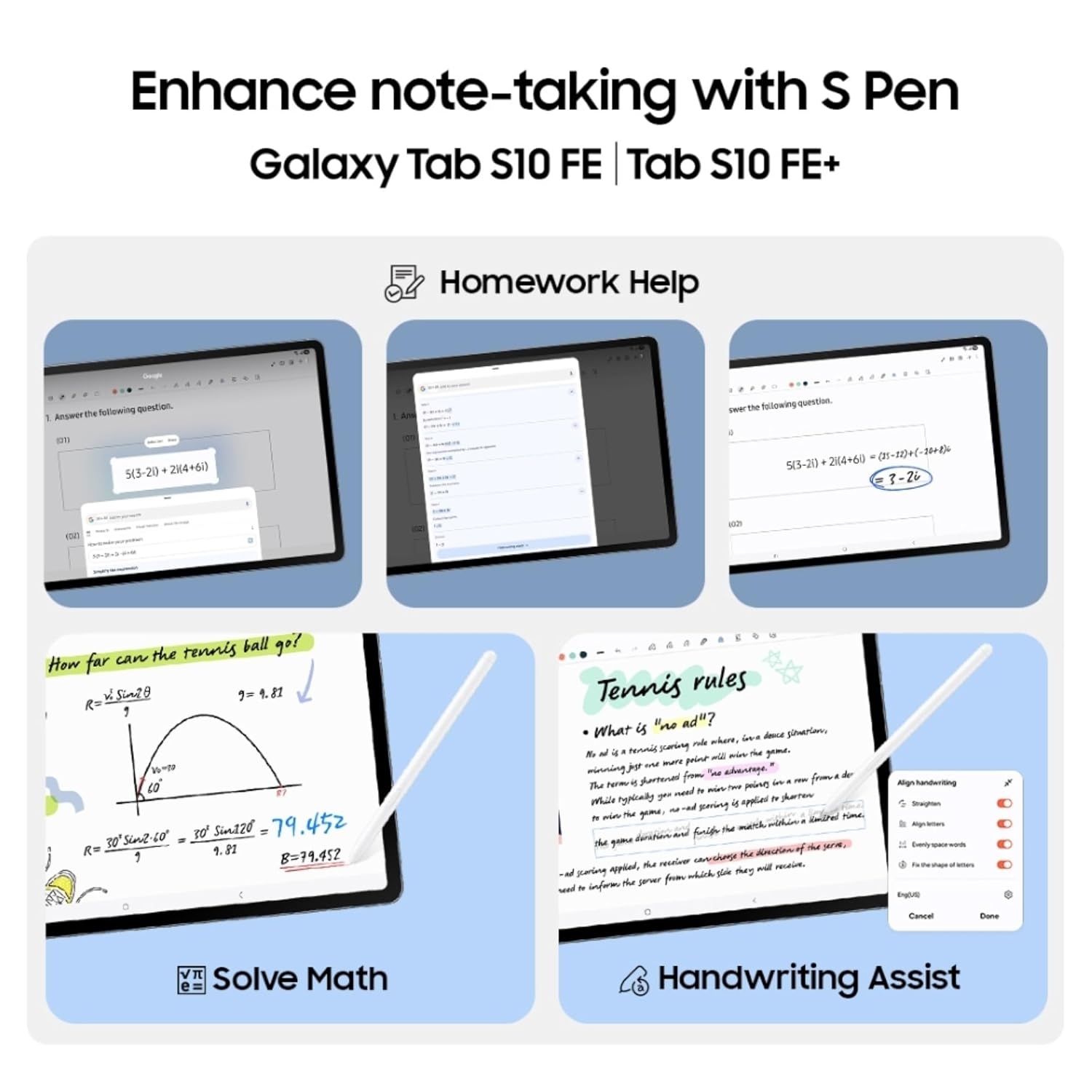 Samsung Galaxy Tab S10 FE+, S Pen in-Box, 27.7 cm (13.1 inch) LCD Display, 12 GB RAM, 256 GB Storage, Wi-Fi + 5G Tablet, Gray Mahajan Electronics Online