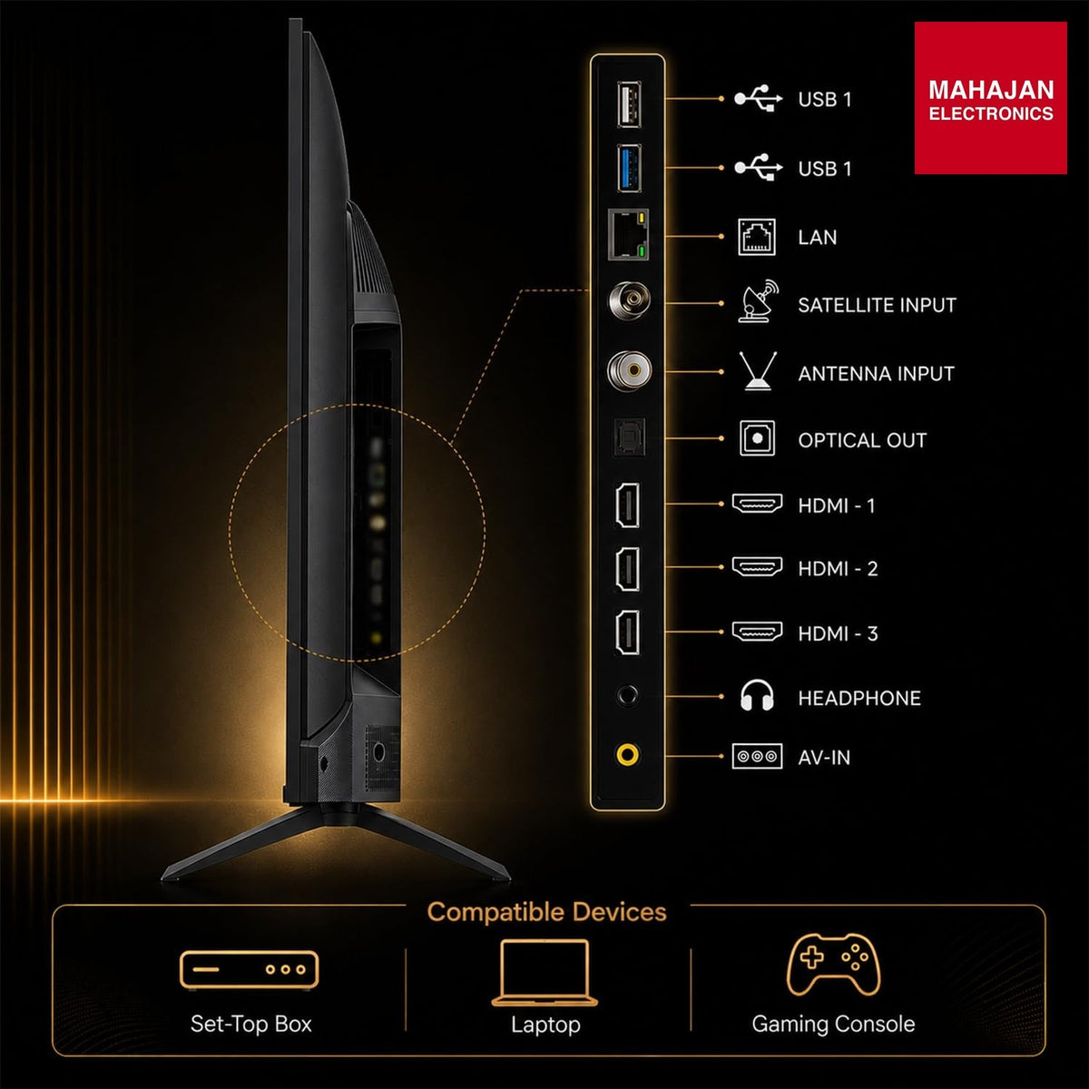 Vu GLO50MINILED 3 Years Warranty 50 Inch (126 cm) Glo MiniLED 4K Smart Google TV, 2026 Model (Black) – Mahajan Electronics Online.