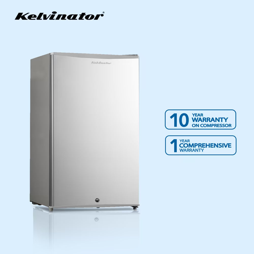 Kelvinator KRC-F100RBPSGS 95 litres 2 Star Single Door Refrigerator, Inox Grey Mahajan Electronics Online