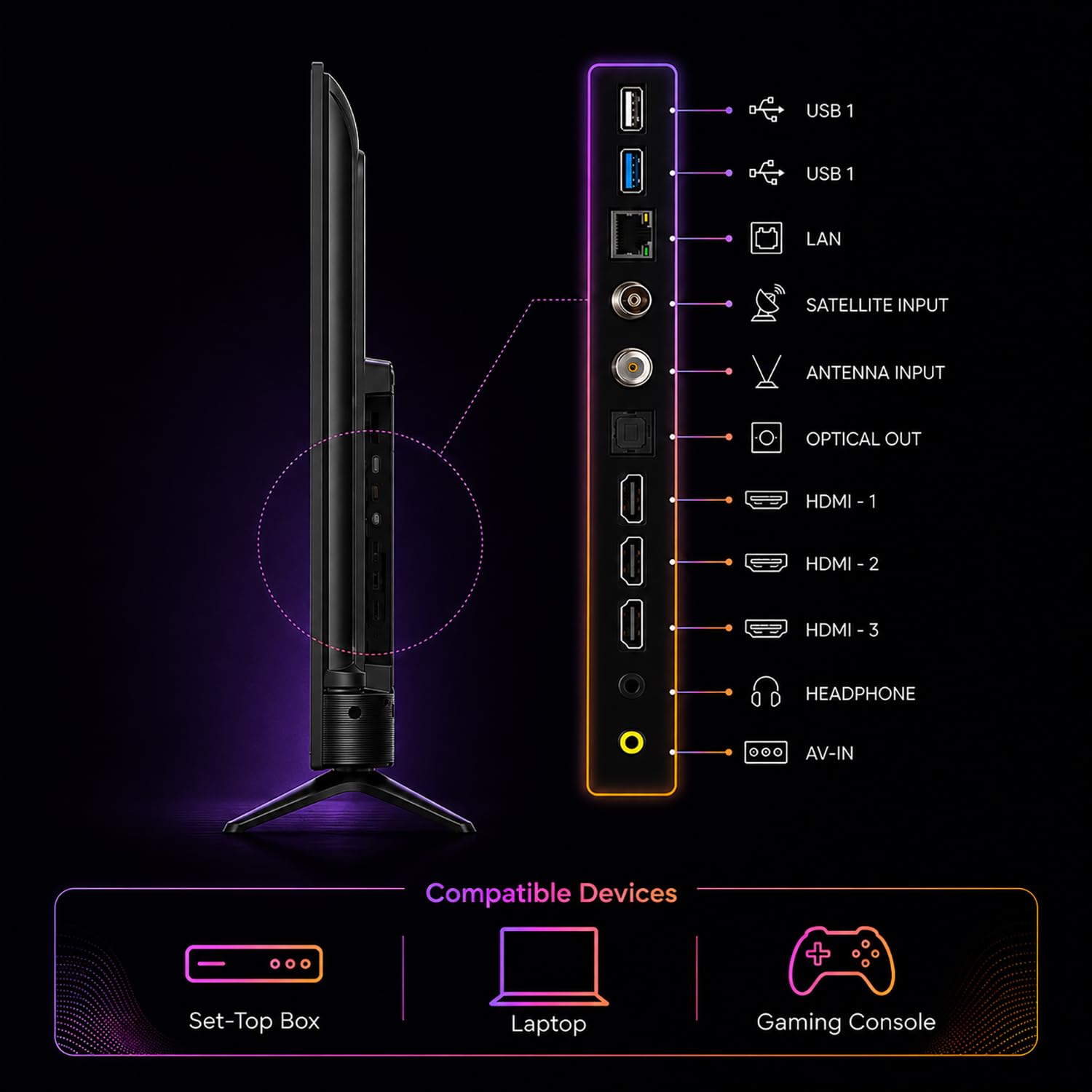 Vu GLO43QLEDDV California 108cm (43 inches) GloQLED Smart Google 4K TV 2026 | 400Nits Glo Brightness Dolby Vision Picture I Dolby Atmos 30W VuFX Sound VU Technologies