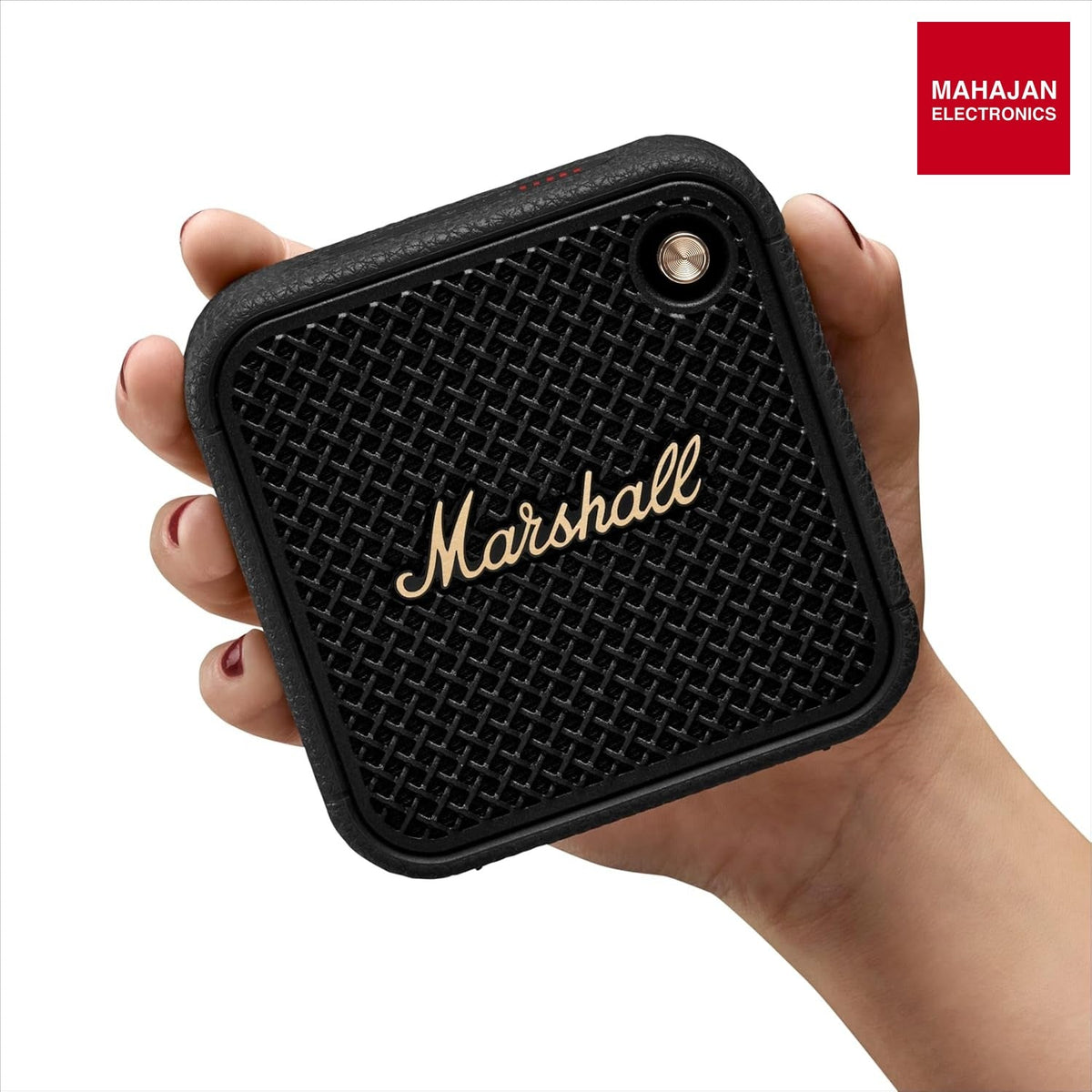 Marshall Willen II Portable Bluetooth Speaker with 17+ Hours of Portable Playtime, Dust & Waterproof (IP67) - Black & Brass – Mahajan Electronics Online.