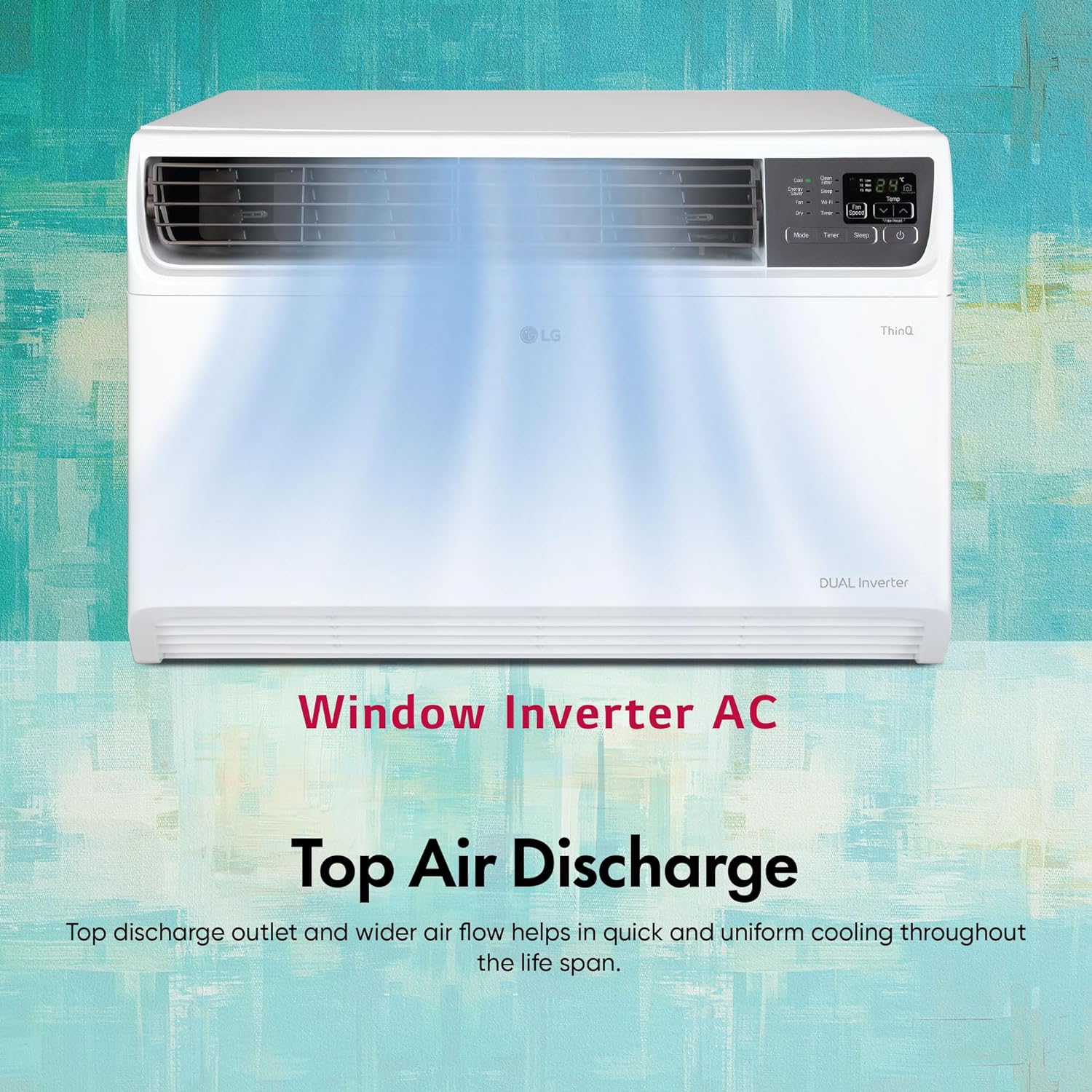 LG AW-Q24WWXA 2 Ton 3 Star Wi-Fi DUAL Inverter Window AC (Copper, Convertible 4-in-1 cooling, HD Filter, 2026 White) Mahajan Electronics Online