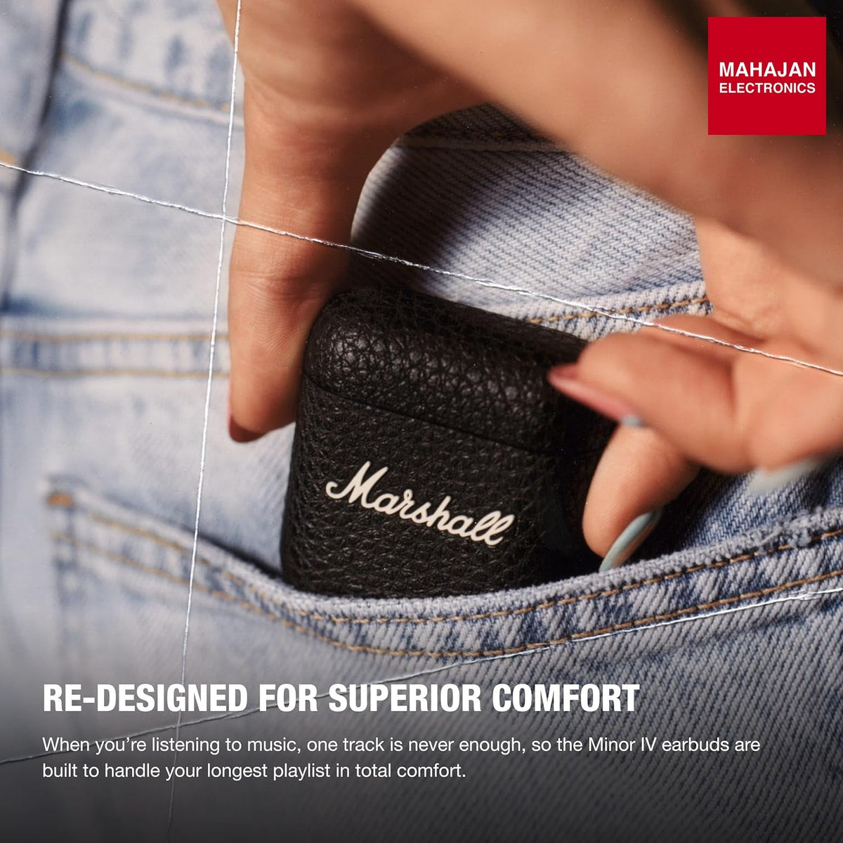 Marshall Minor IV Wireless Earbuds with 30+ Hours of Playtime, Water-Resistant, Wireless Charging- Black – Mahajan Electronics Online.
