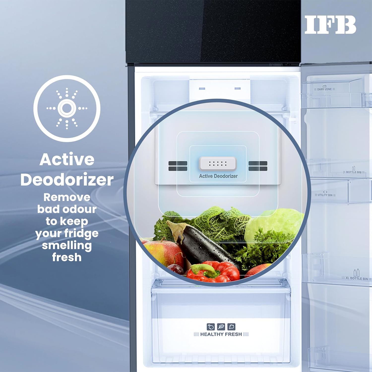 IFB IFBFF-3362IKG Frost - Free Refrigerator 285 L | 2 Star | Glass Model | Eco-Cool Series Mahajan Electronics Online