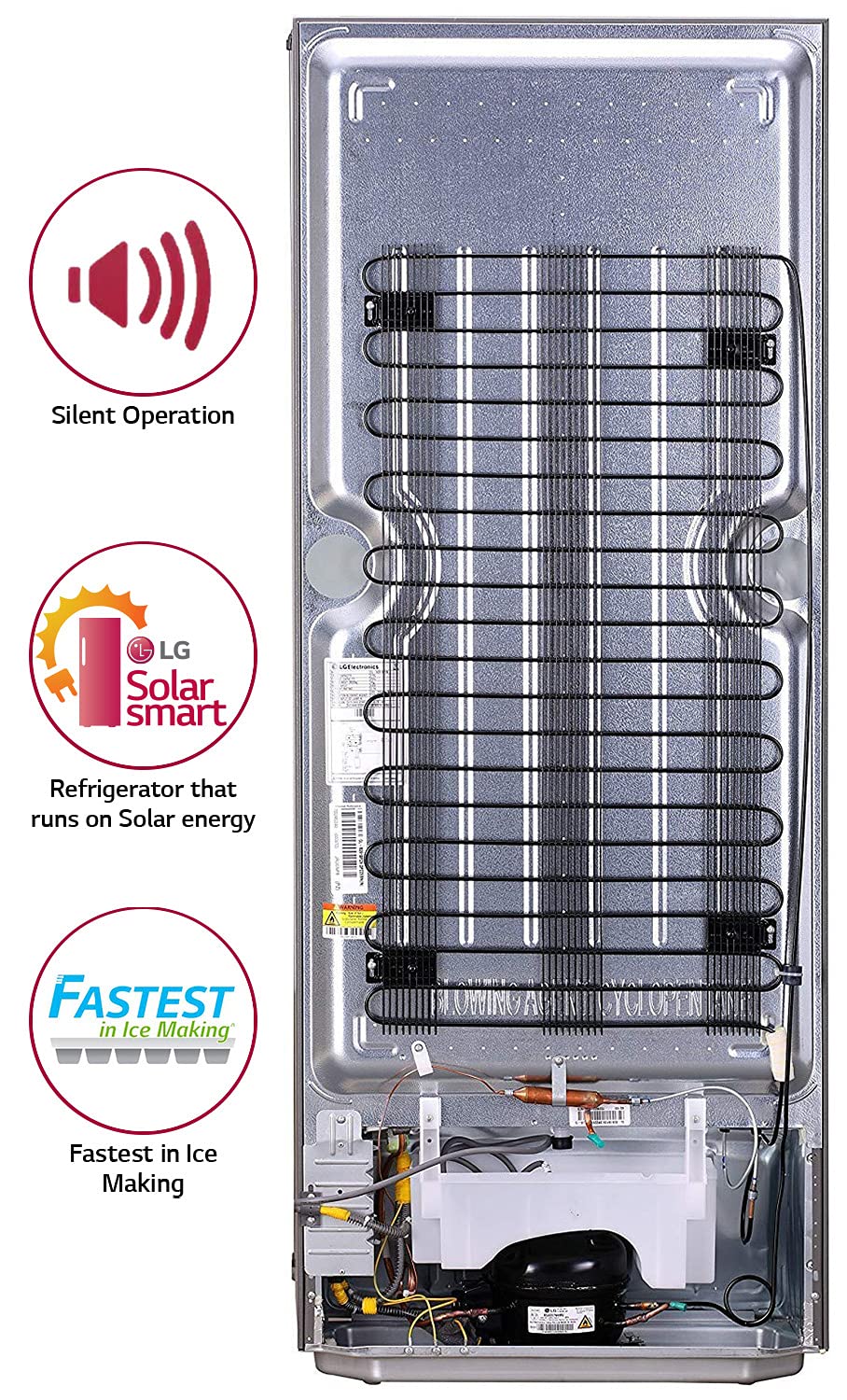 LG GL-B281BPZX 261 L 3 Star Inverter Direct Cool Single Door Refrigerator( Shiny Steel, Fast Ice Making , Gross Volume- 270 L) Mahajan Electronics Online