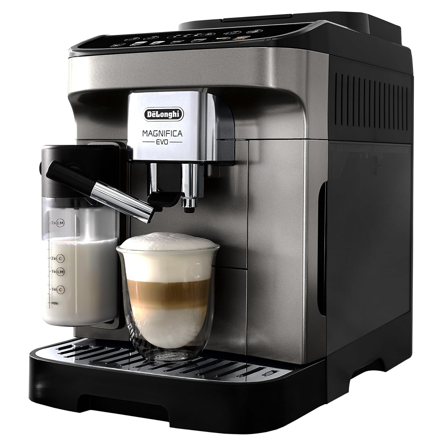 Delonghi TB- Magnifica Evo|Bean To Cup Fully Automatic Coffee Machine|7 One-Touch Recipes Latte, Espresso, Cappuccino More|15 Bar