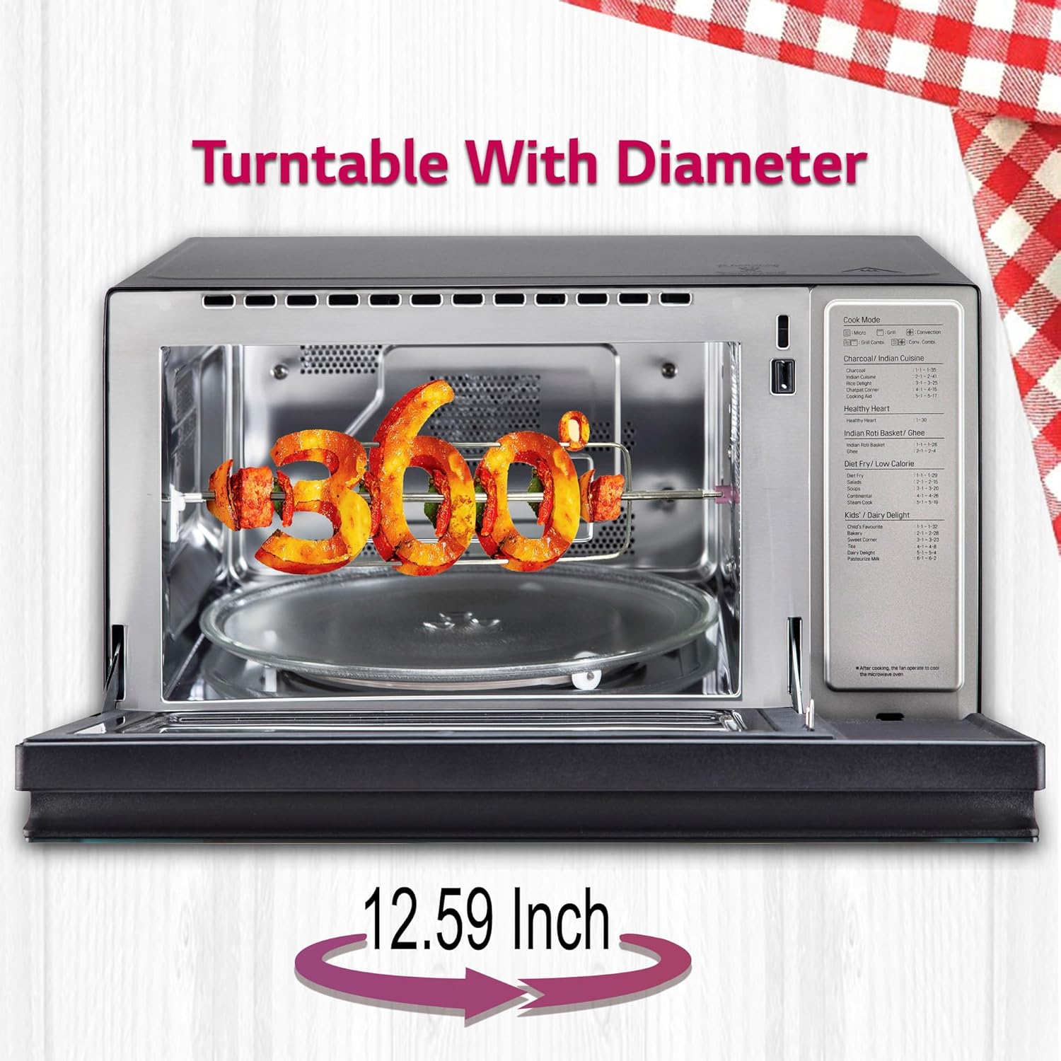 LG MJEN326UHWF 32 L Charcoal Convection Healthy Heart Microwave Oven ( Black) Mahajan Electronics Online