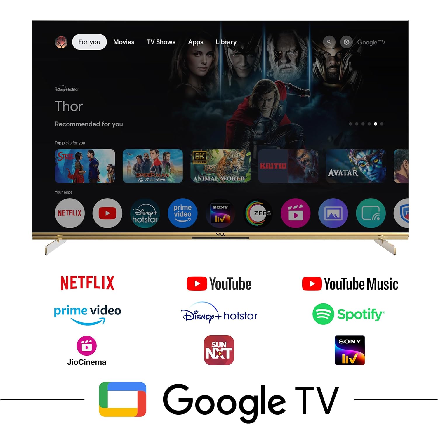 Vu 65MASTERPIECE 164cm (65 inches) Masterpiece Frame Series 4K QLED TV (Armani Gold) Mahajan Electronics Online