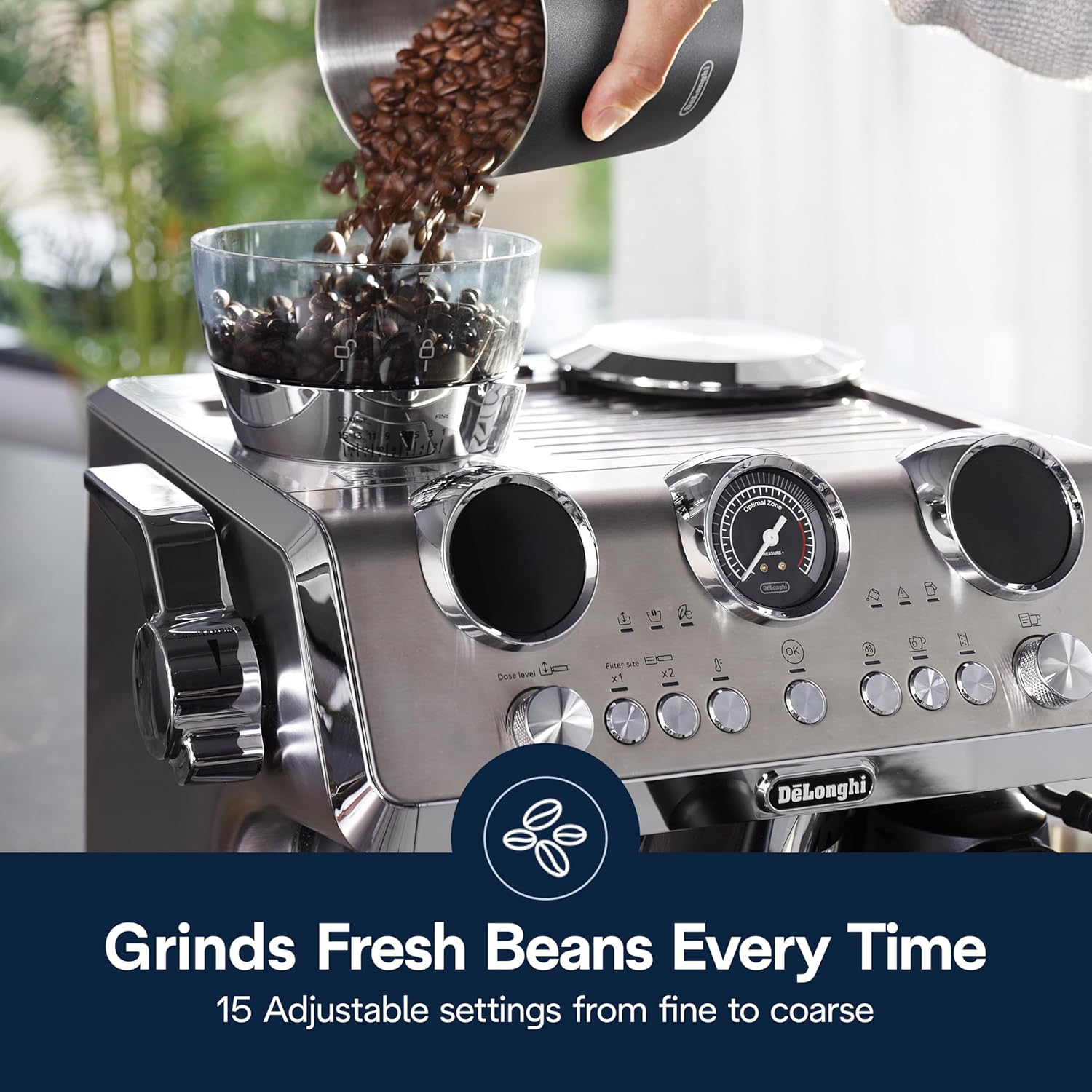 De'Longhi EC9885.M La Specialista Maestro Espresso Machine with Grinder, Auto & Manual Milk Frother – Bean-to-Cup Cold Brew Coffee with Cold Extraction Technology, Variable Temp & Tamping Tool mahajan electonics online