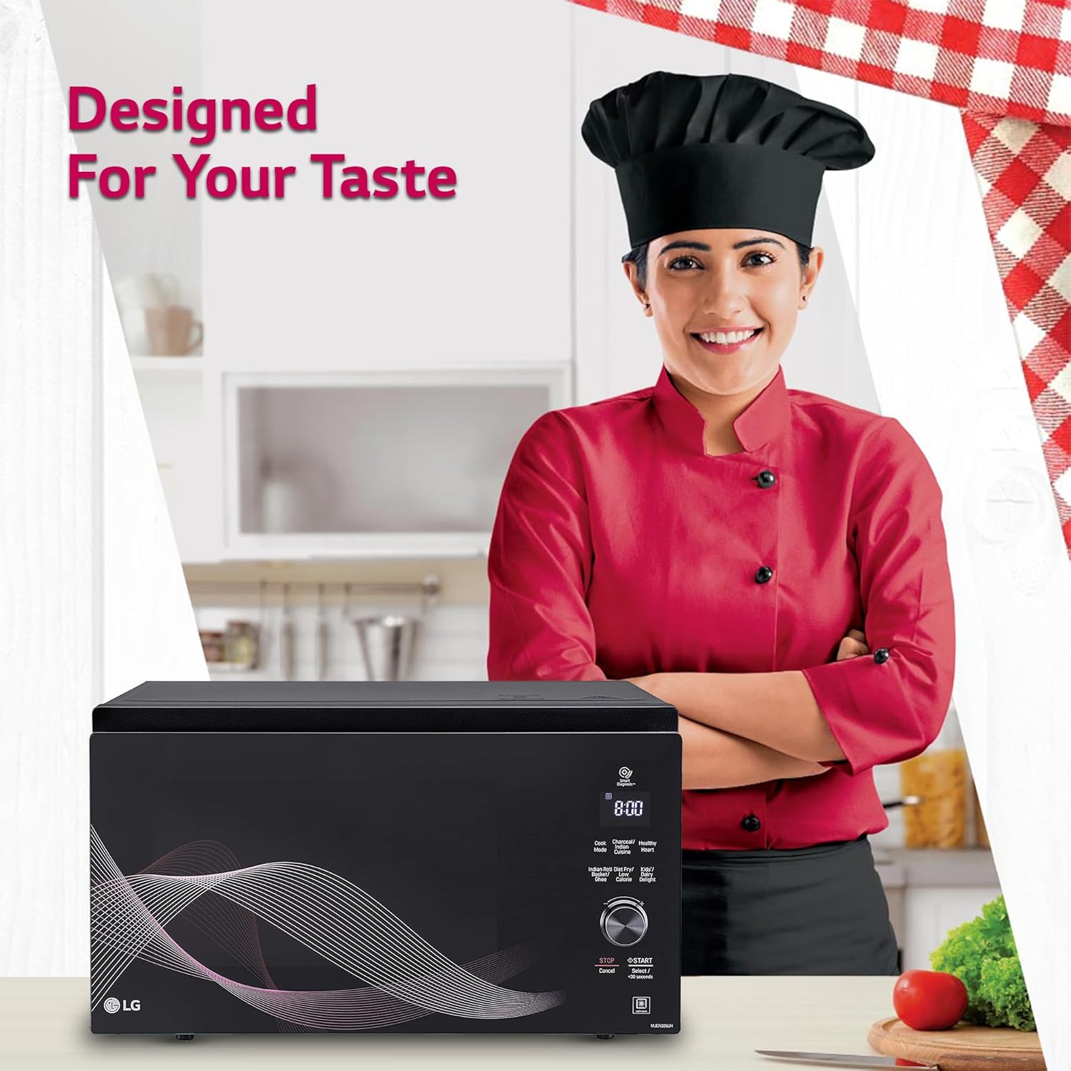 LG MJEN326UHWF 32 L Charcoal Convection Healthy Heart Microwave Oven ( Black) Mahajan Electronics Online