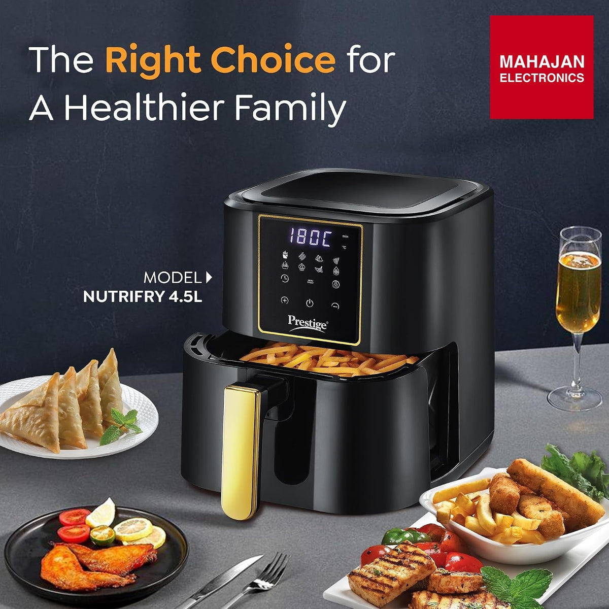 Prestige Nutrifry 4.5 L Digital Air Fryer – Mahajan Electronics Online.