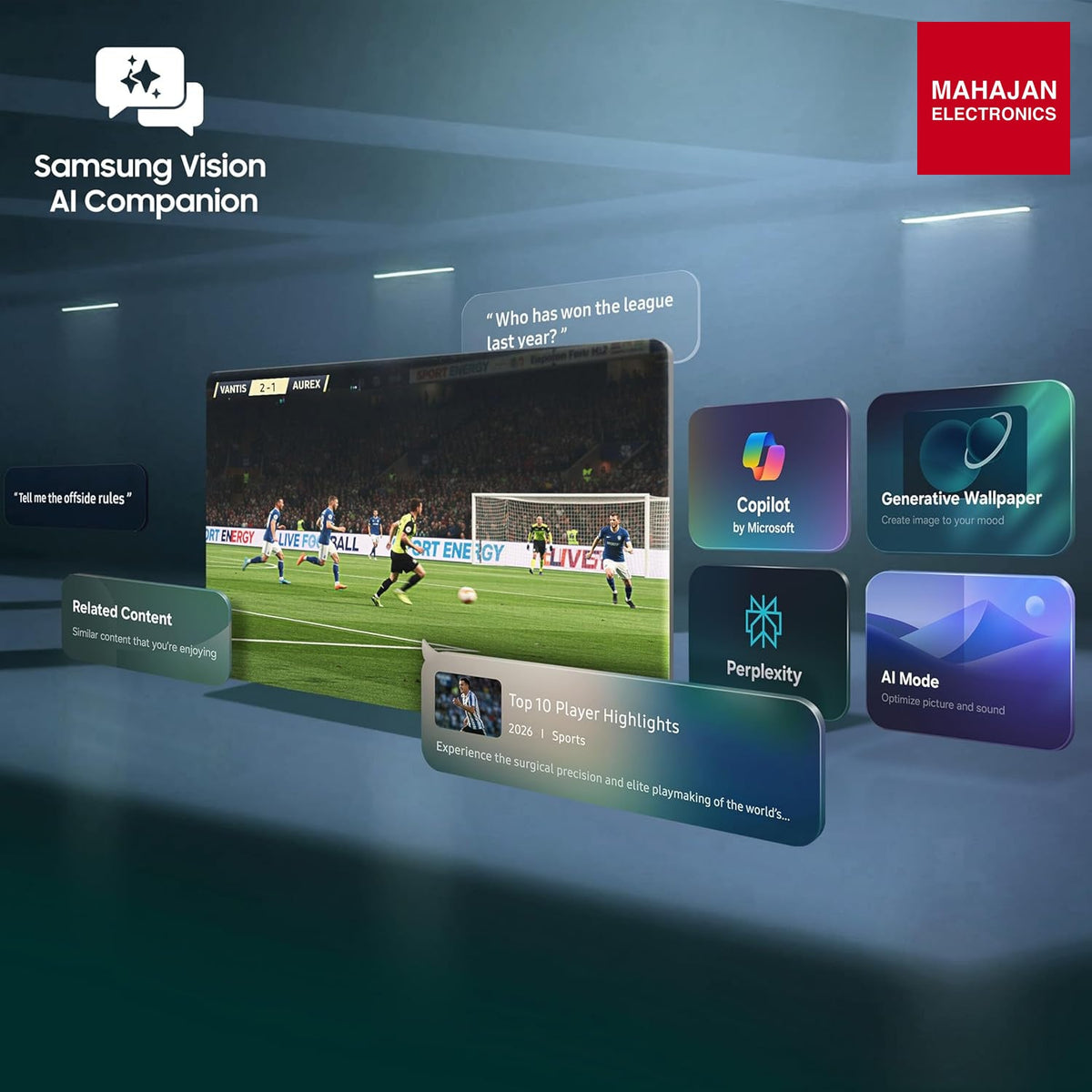 Samsung 85 inches UA85M70HAULXL Mini LED 4K Samsung Vision AI Smart TV – Mahajan Electronics Online.