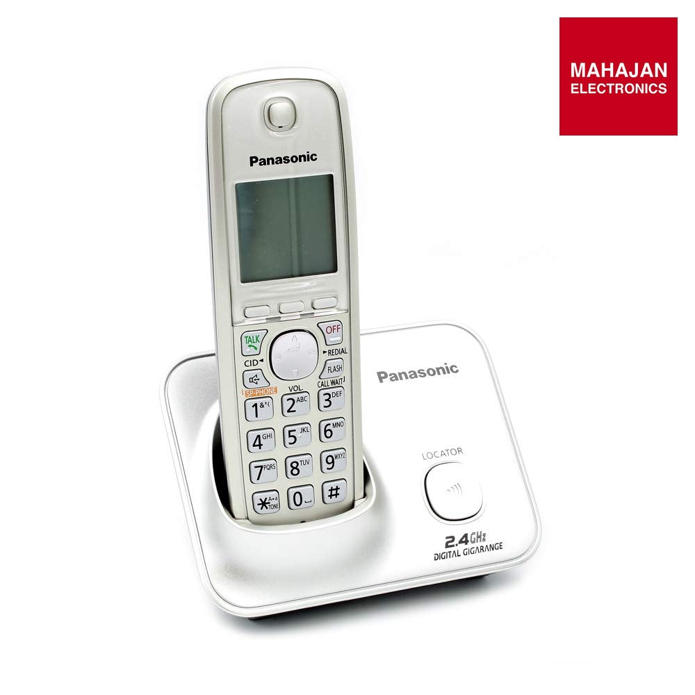 Panasonic TG3712SXN Silver | Caller ID, Dual Handset, Wall Mountable, Large LED Display, Phonebook up to 100 Entries, Hands-free Speakerphone – Mahajan Electronics image 2