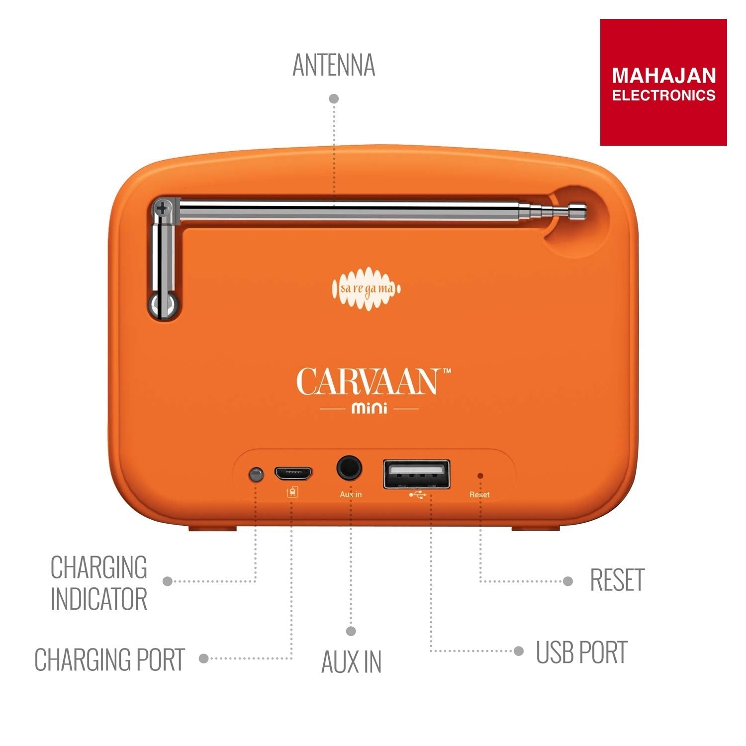 Saregama Carvaan Mini Shrimad Bhagavad Gita- Music Player with Bluetooth/FM/AM/AUX (Saffron Orange.) โ Mahajan Electronics Online.