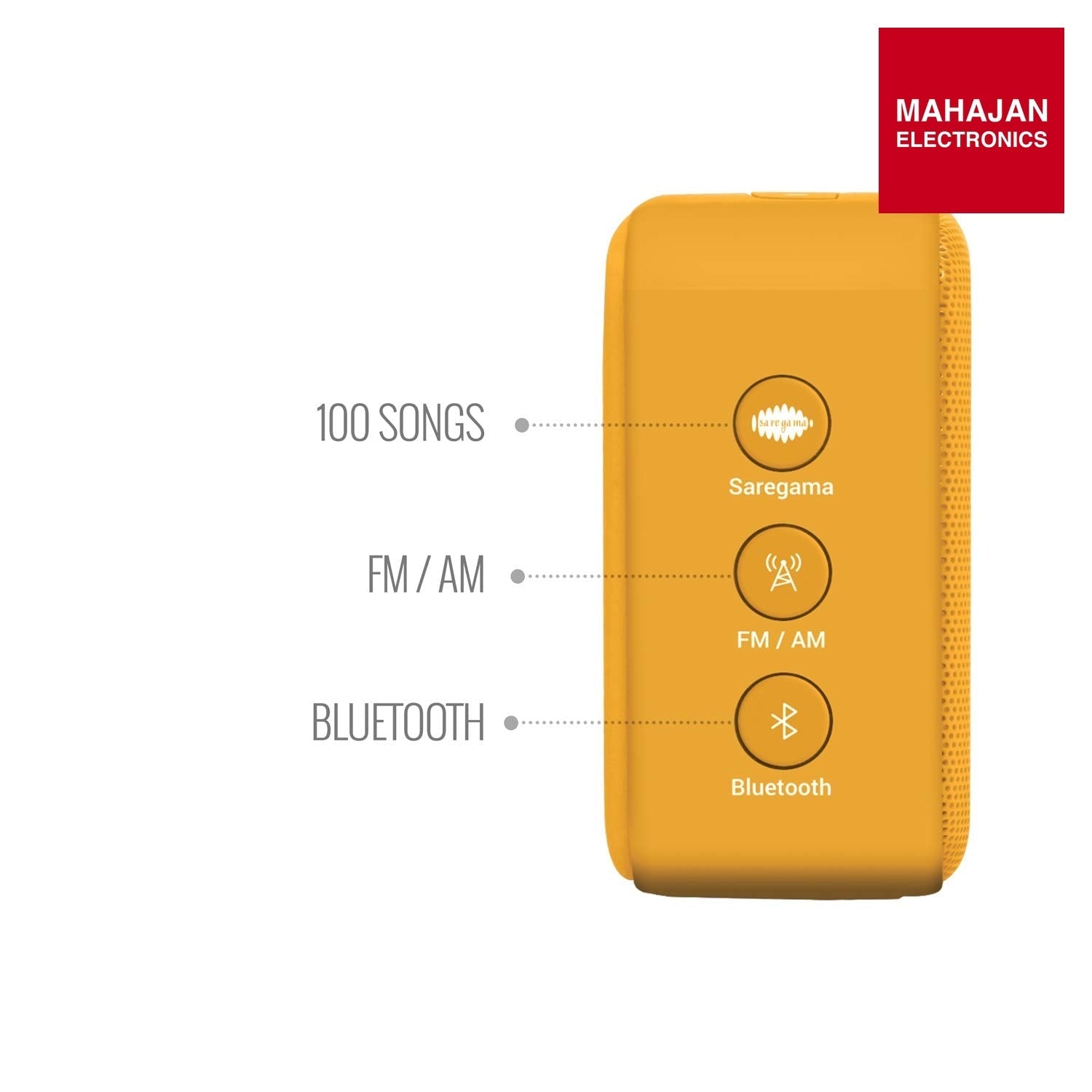 Saregama Carvaan Mini Gurbani- Music Player with Bluetooth/FM/AM/AUX (Saffron Orange) – Mahajan Electronics image 3