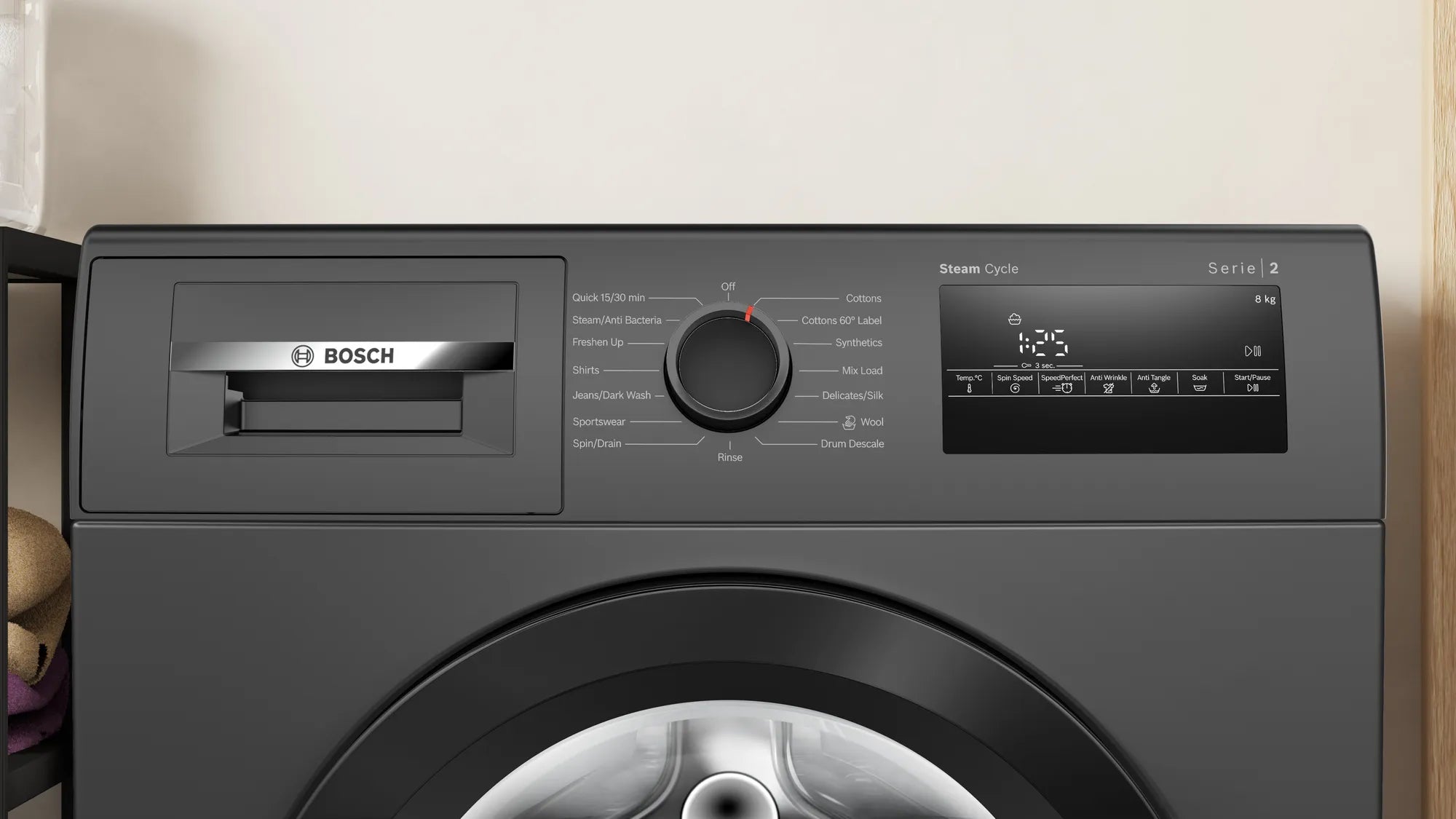 BOSCH WAJ2826DIN Series 2 washing machine, front loader 8 kg 1400 rpm Mahajan Electronics online