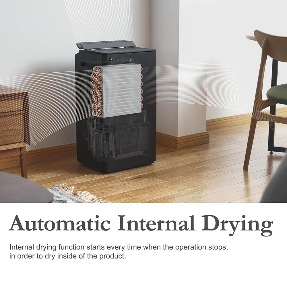 SHARP DW-T30FM-H Charcoal Gray Dehumidifier with Air Purifier I Dual louver, Plasmacluster Tech, VOCs I Absorb Moisture I Clothe Dryer I shoes drying I HEPA+Deo+Pre-Filter I Coanda Air Flow I Area Covers 830 ft² | Mahajan Electronics Online