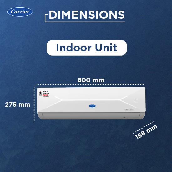 Carrier 24k XCEL LUMO Gxi 3 Star CAI24CL3R36F1 Split Inverter AC 2 Ton 3 Star Inverter Split AC | 6-in-1 – Mahajan Electronics Online.