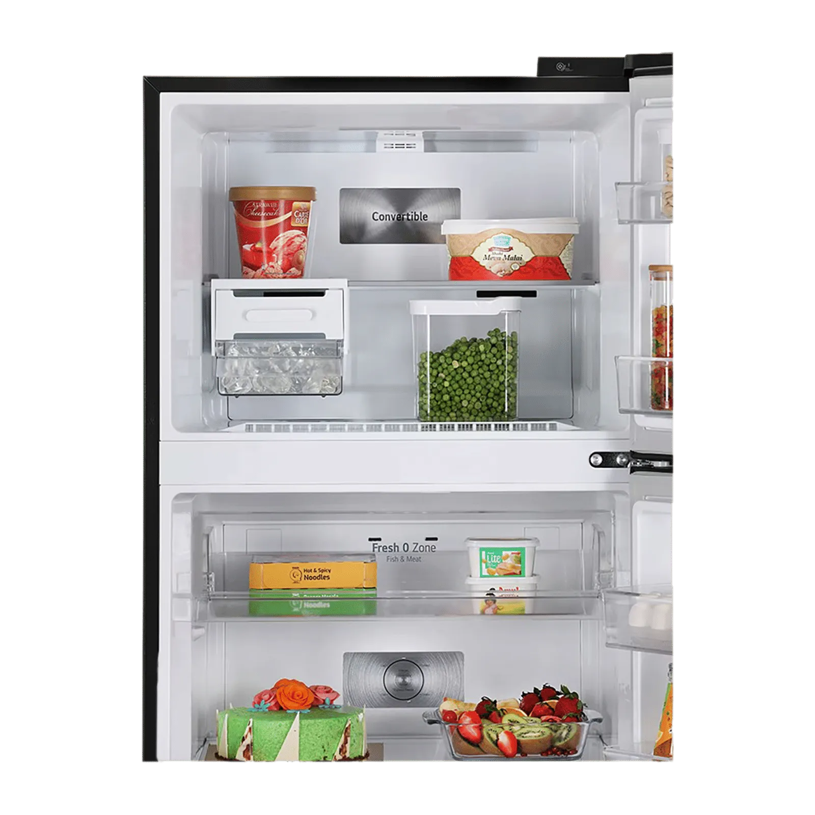 LG GLT4026SNBM 398 Litres 2 Star Frost Free Double Door Convertible Refrigerator with Smart Diagnosis ( Black – Mahajan Electronics Online.