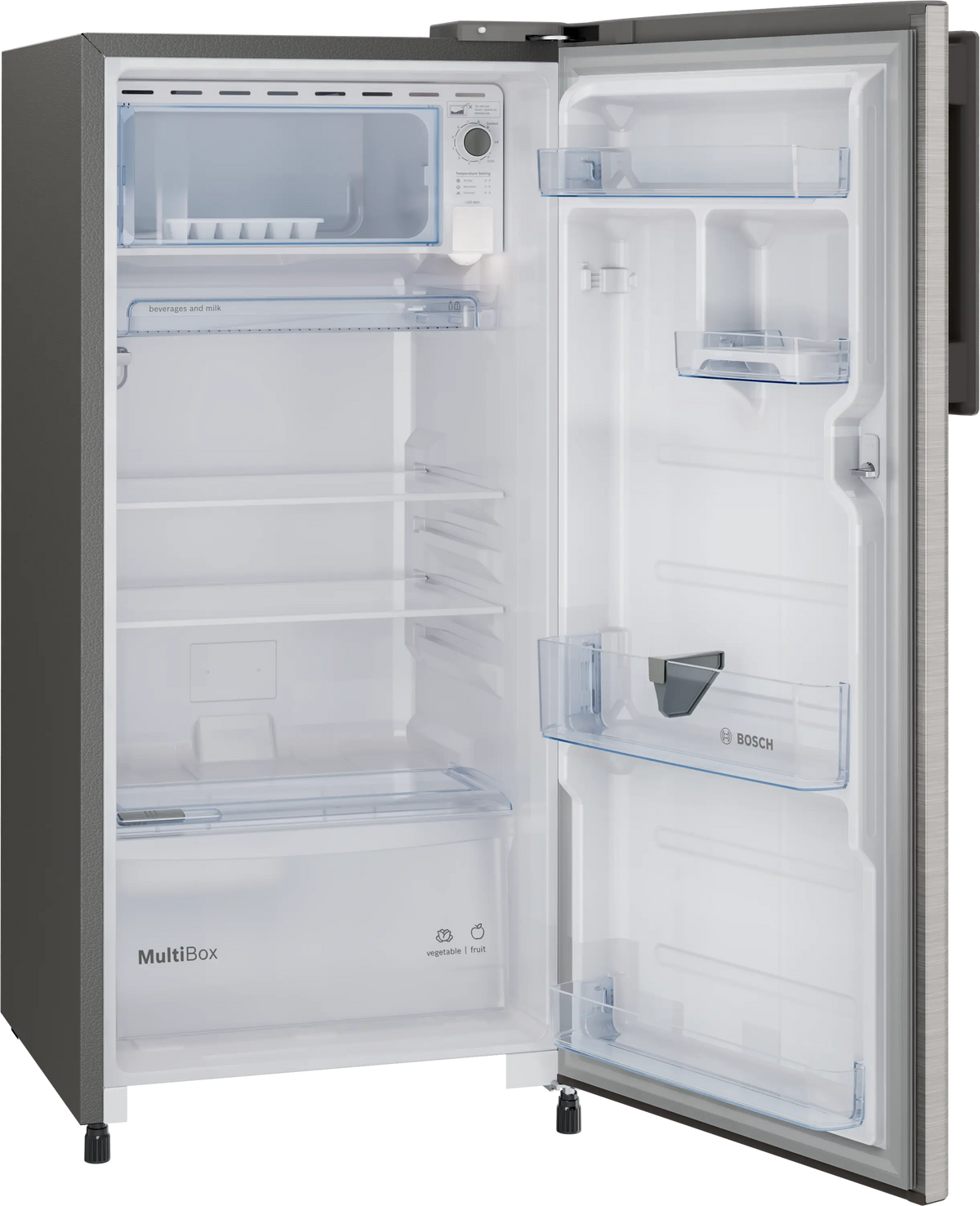 Bosch COT18S41EI free-standing fridge 185L 1 Single Door Refrigerator with Inverter Compressor, Toughened Glass Shelves Bosch
