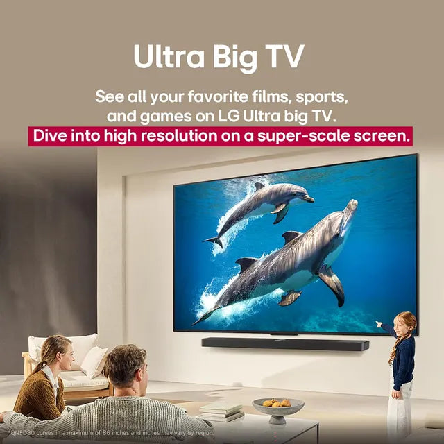 LG 55QNED8BA6A 139 cm (55) 4K QNED 8BA Smart TV with α7 AI Processor 4K Gen8, Filmmaker Mode with Dolby Atmos Mahajan Electronics Online