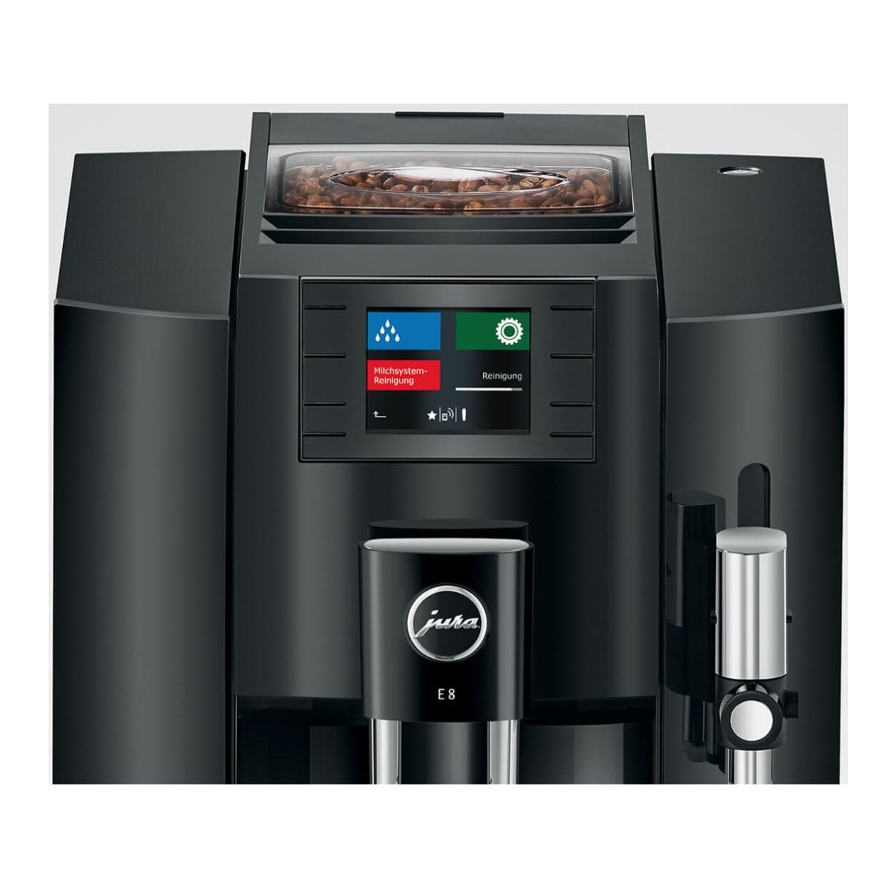 Jura E8 Automatic Coffee Machine (15270, Piano Black) Bundle with Glass Milk Container (2 Items) Mahajan Electronics Online