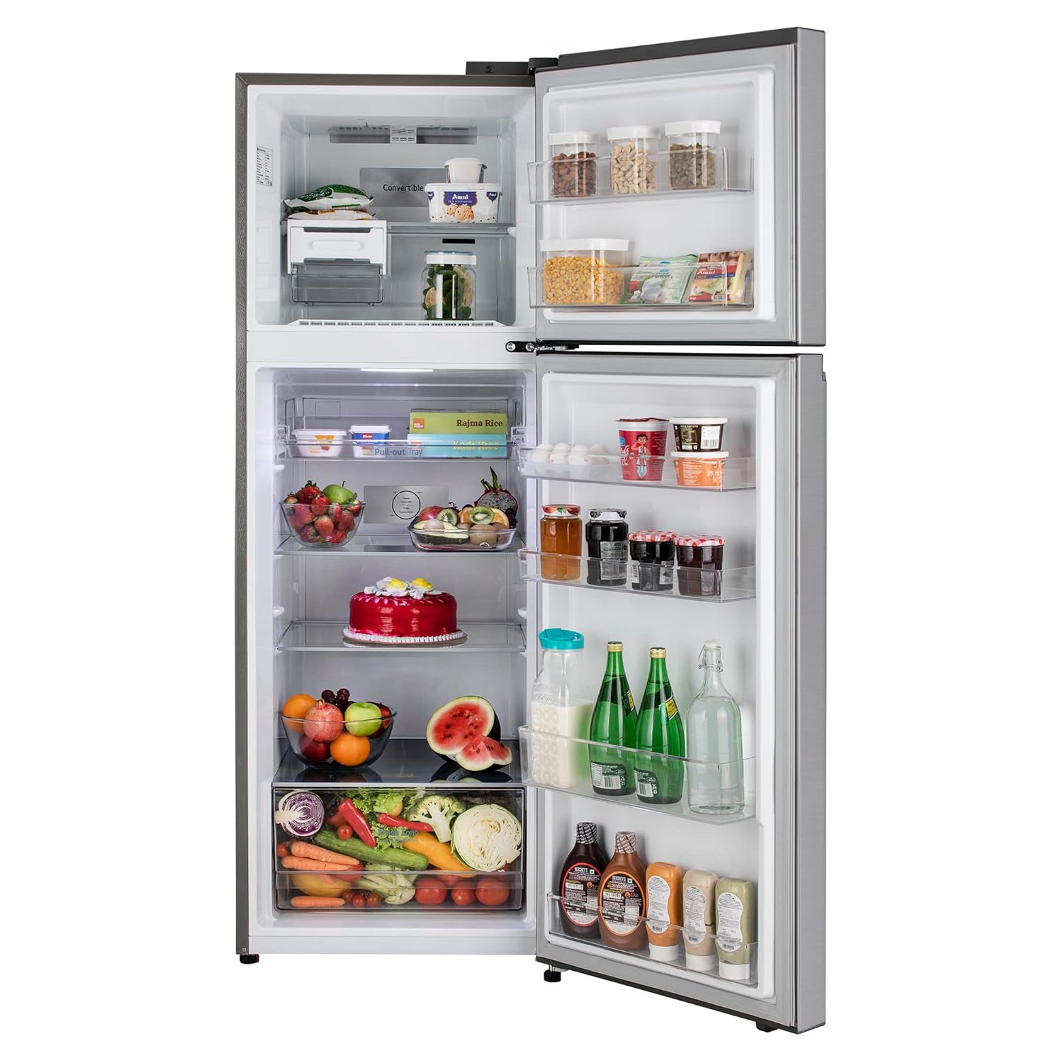 LG LT2516WXDS 251L 2 Star Frost Free Double Door Refrigerator with Smart Inverter Compressor, Multi Air Flow & Twist Ice Maker – Dazzle Steel Mahajan Electronics Online