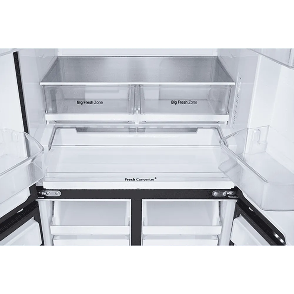 LG GV-B25FFGMB 574 Litres 3 Star Frost Free French Door Smart Wifi Enabled Refrigerator with Hygiene Fresh Plus ( Black Glass) Mahajan Electronics Online