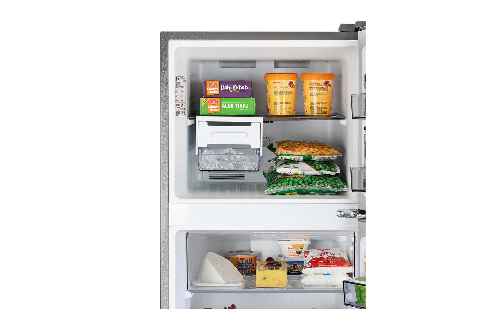 LG GLT2526WWPZ 251L Double Door Refrigerator with Smart Mode, Auto Smart Connect, Smart Inverter Compressor, Multi Air Flow, Shiny Steel, 2 Star