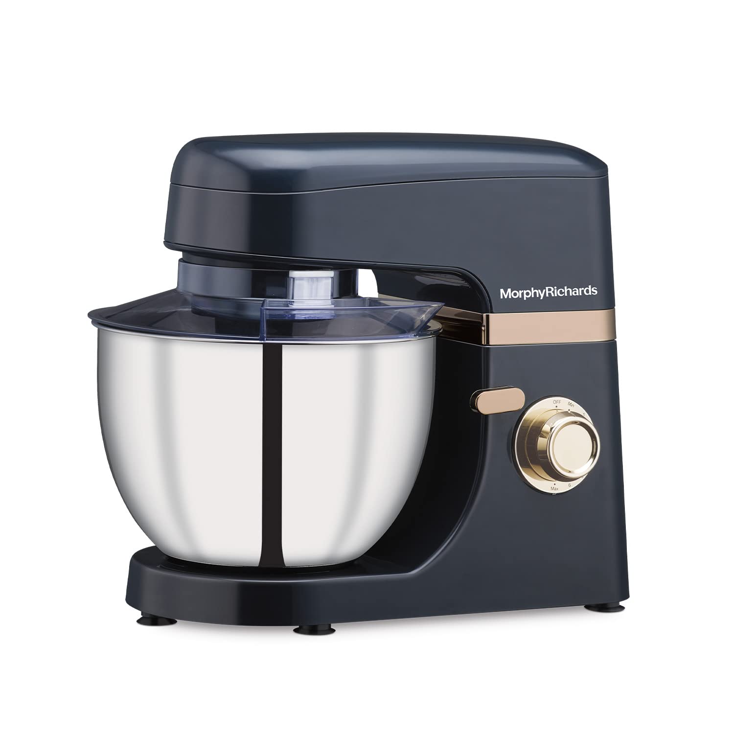 Morphy Richards Melange 800W Stand Mixer |Mixing, Beating, Kneading, Whisking| 8-Speed Level|Attachments-Dough Hook, Whisk, Mixing beater|Navy Blue - Mahajan Electronics Online