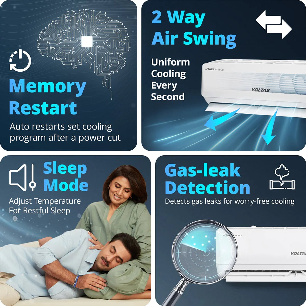 Voltas 122FS Emerald 1 Ton 2 Star Fixed Speed Split AC mahajan electronics online